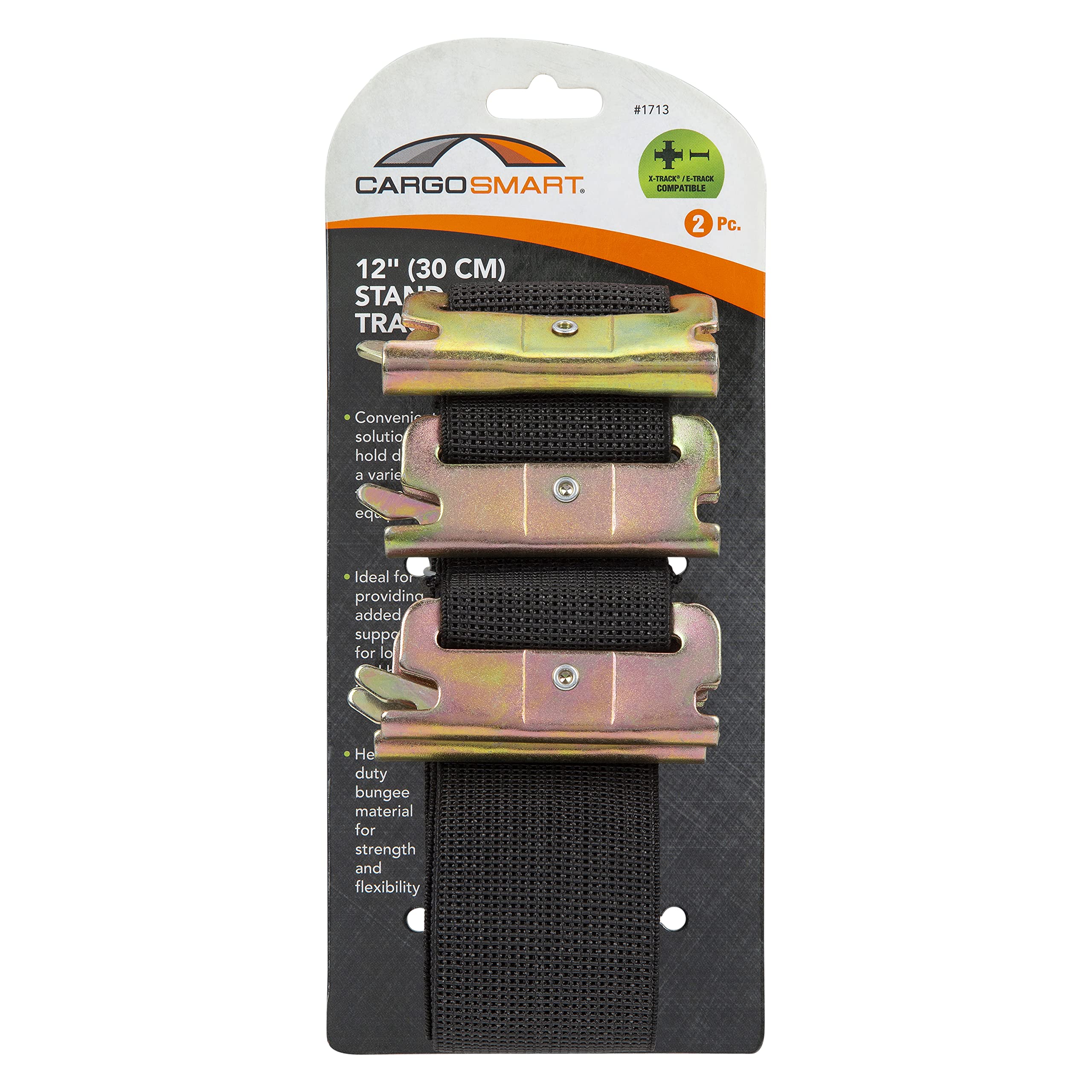 Bungee 12" Standard Track 2 Pk Black