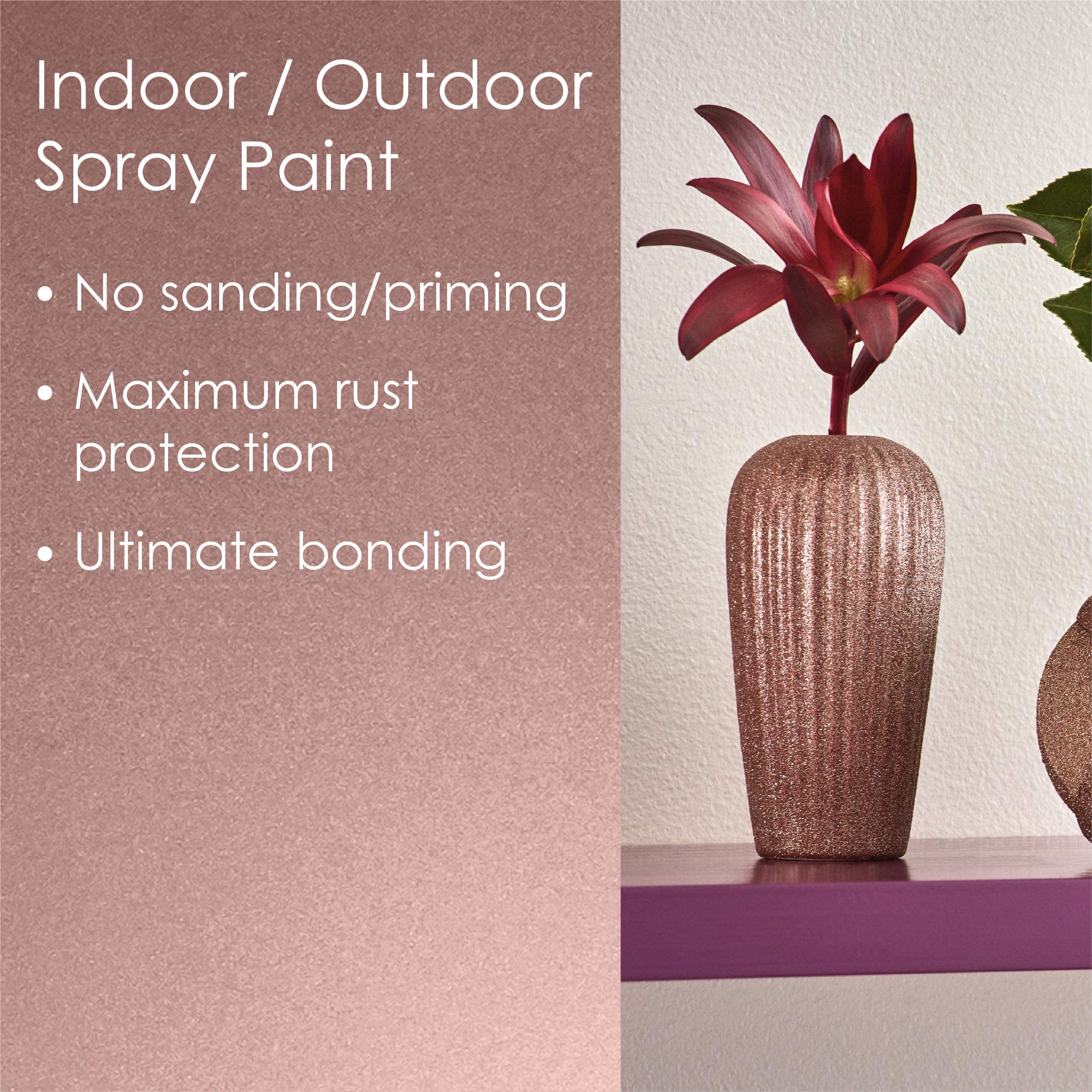 Krylon All-In-One Adhesive Spray Paint for Indoor/Outdoor Use, 12 oz, Rose Gold