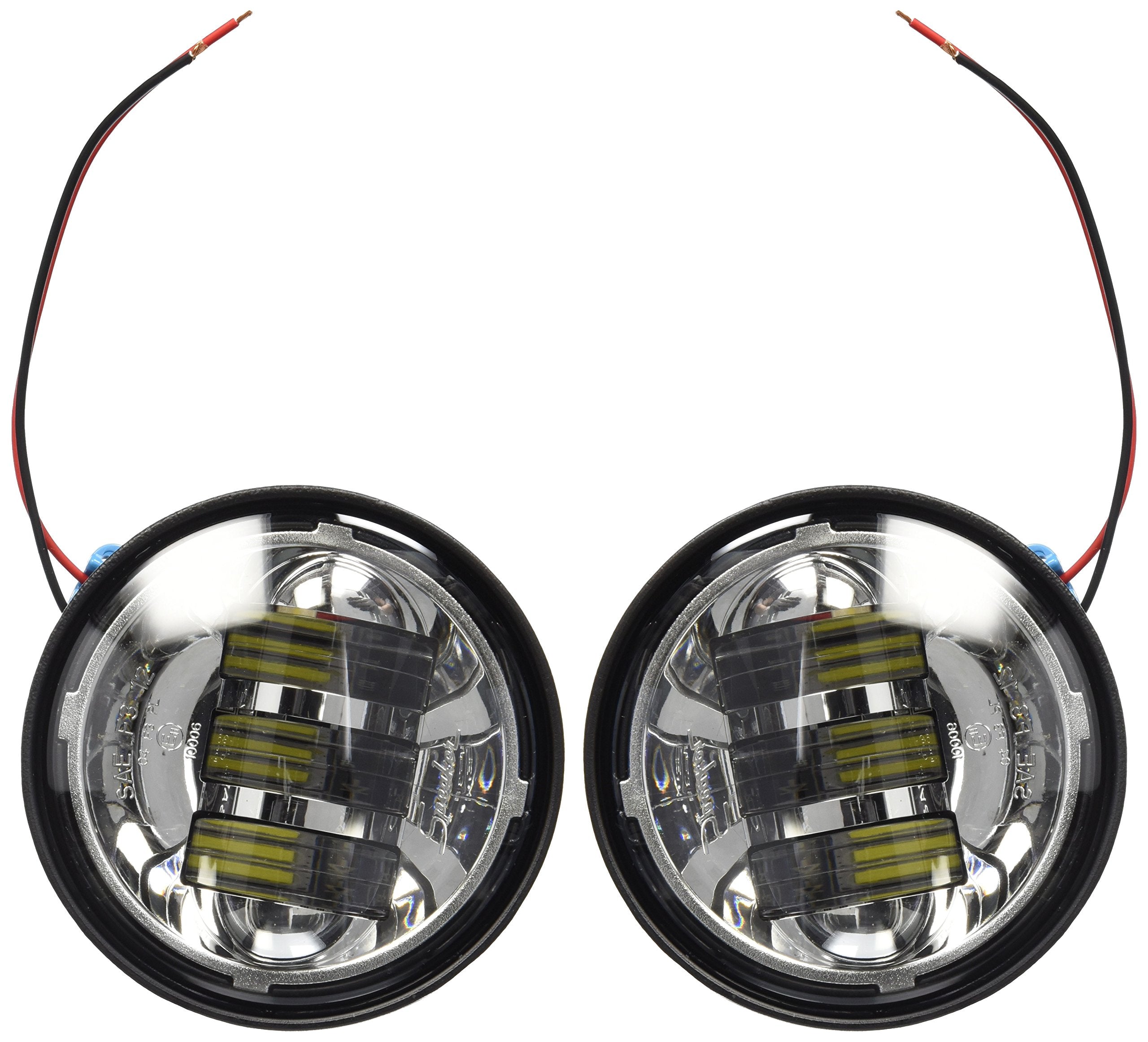J.W. Speaker Model 6146 12V SAE/ECE Right Hand Turn and Left Hand Turn LED Fog Light with Chrome Inner Bezel (for 2011-2014 Model Years), 1 Pack