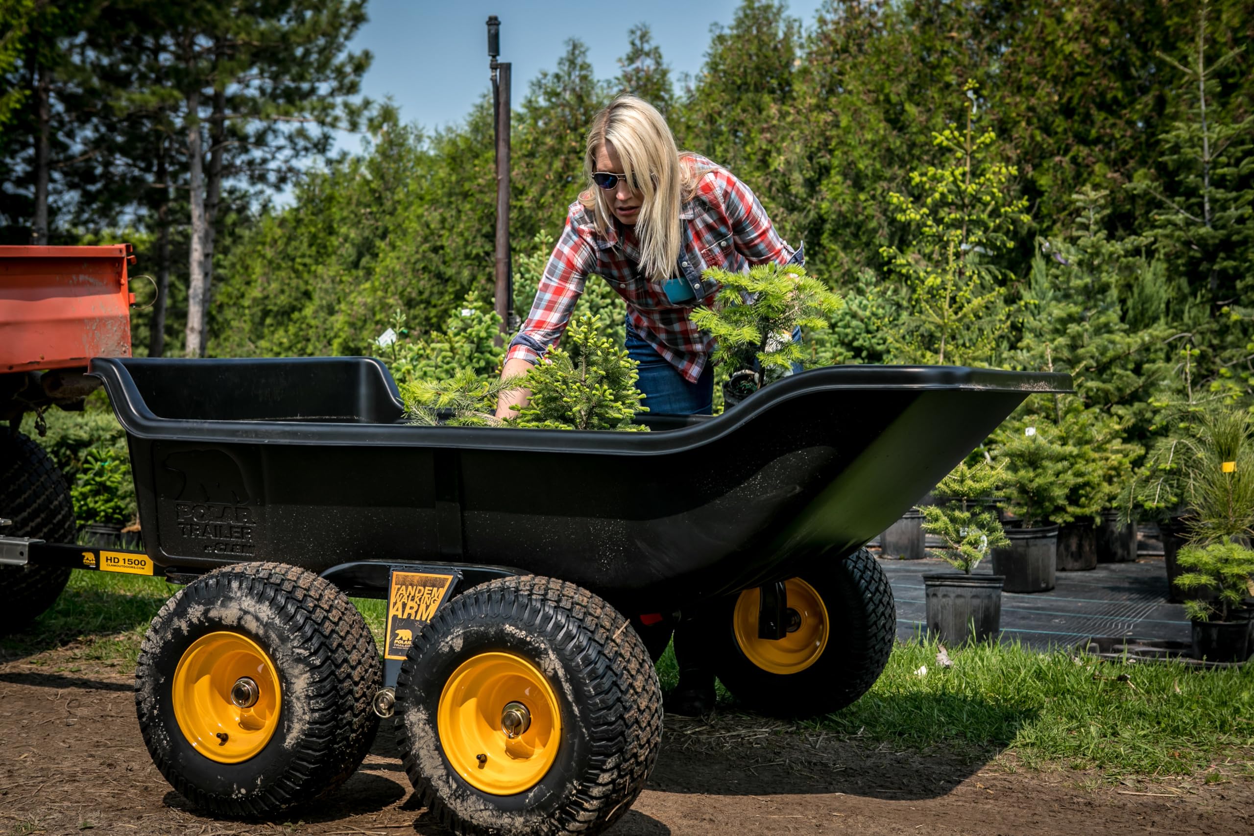 Tandem Axle Polar TA1500 Utility Trailer – 22 Cu. Ft. ATV/UTV Hauling Trailer with 1500 lb. Capacity – Rugged Rubber Wide Track Tires – Model 8262