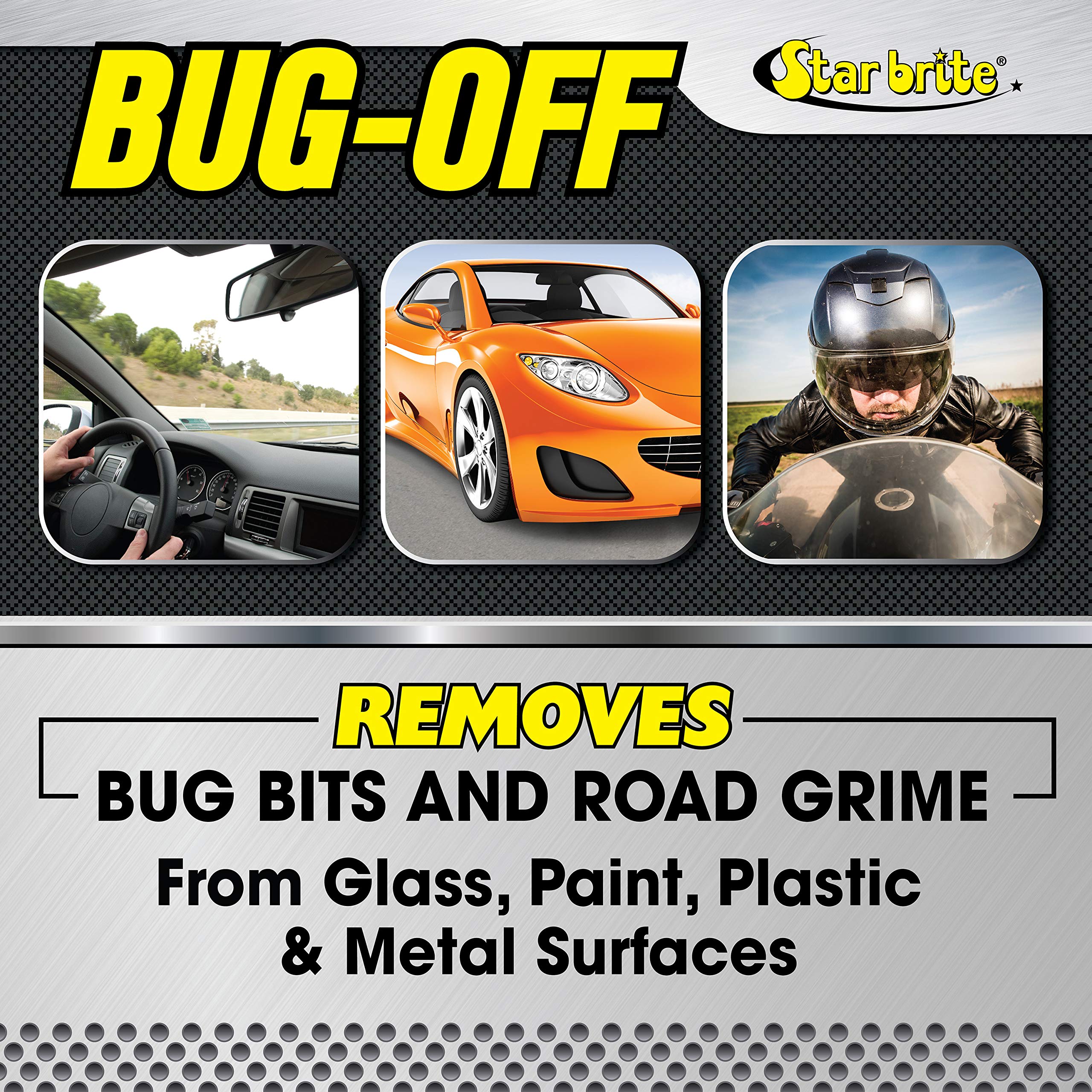 Bug Off STAR BRITE - Premium Automotive Dead Insect Residue Cleaner - Quick & Easy Bug Bit and Tar Remover for Cars - 22 OZ Spray (092722)