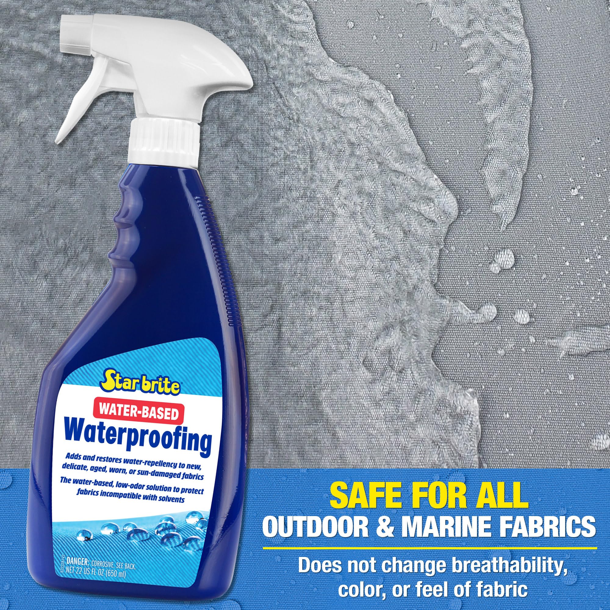 Water-Based STAR BRITE Waterproofing & Fabric Protectant - Low Odor Waterproofer for All Materials- 1 GAL (082200)