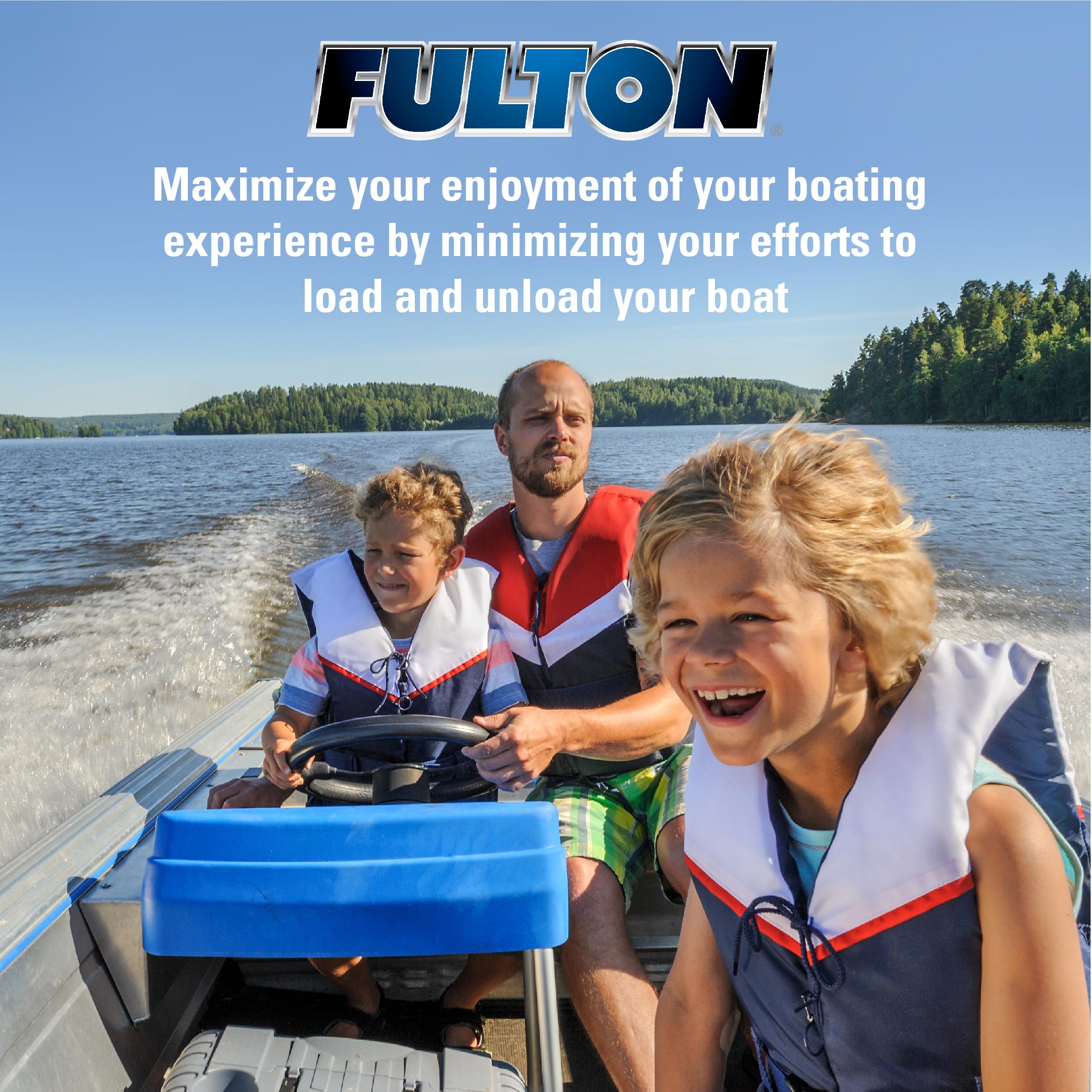 Fulton XLT 142311 Marine Trailer Winch, Single-Speed, 1,500 lbs. Capacity, 20 Foot Strap, 8 Inch Handle, Black Cover