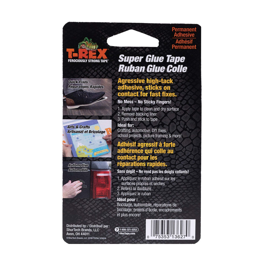 Double Sided T-REX Super Glue Tape, 0.75 Inches by 5 Yards