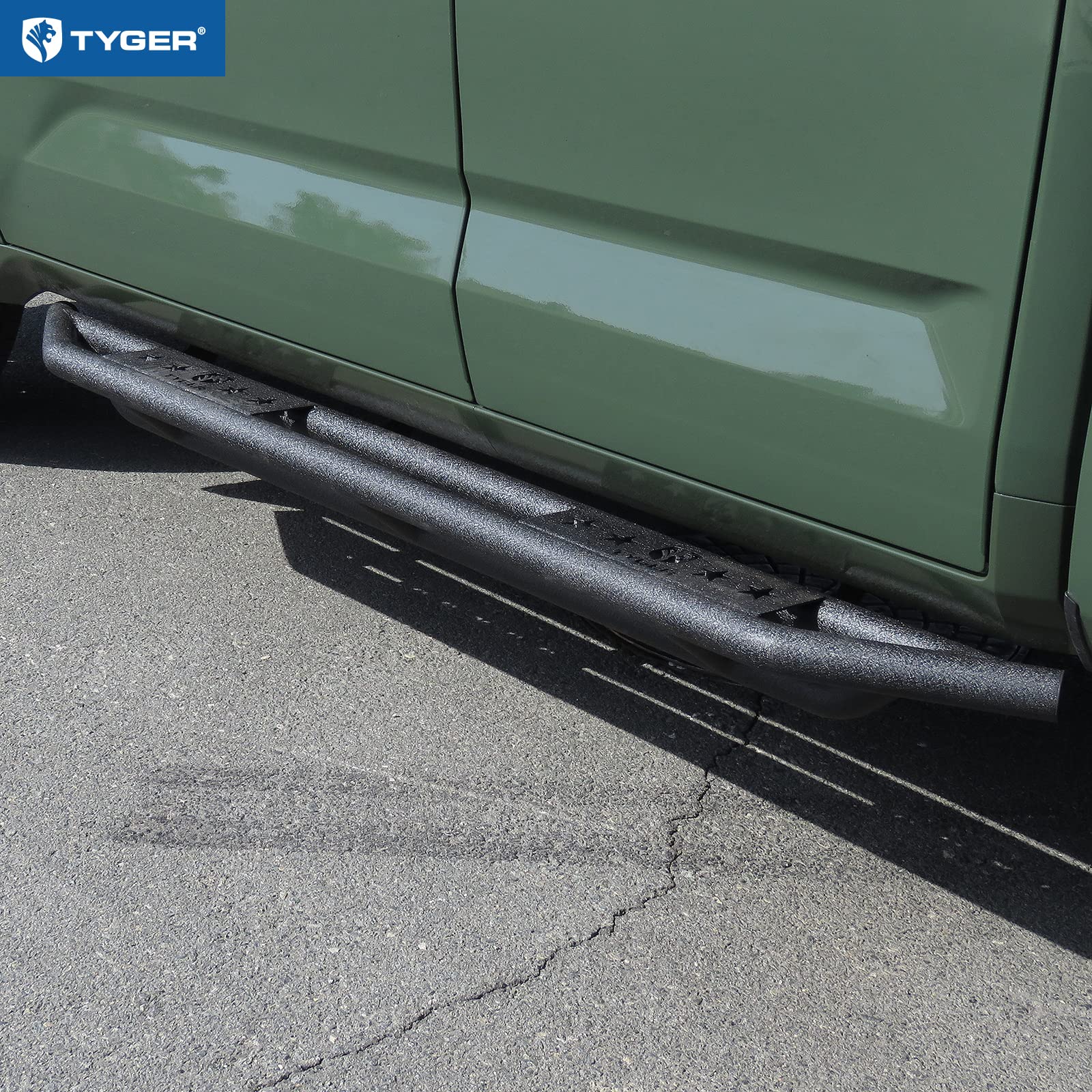 Tyger Auto Compatible Star Armor with 2022-2026 Toyota Tundra | CrewMax | TG-AM2T20748 | Side Step Rails Nerf Bars Running Boards