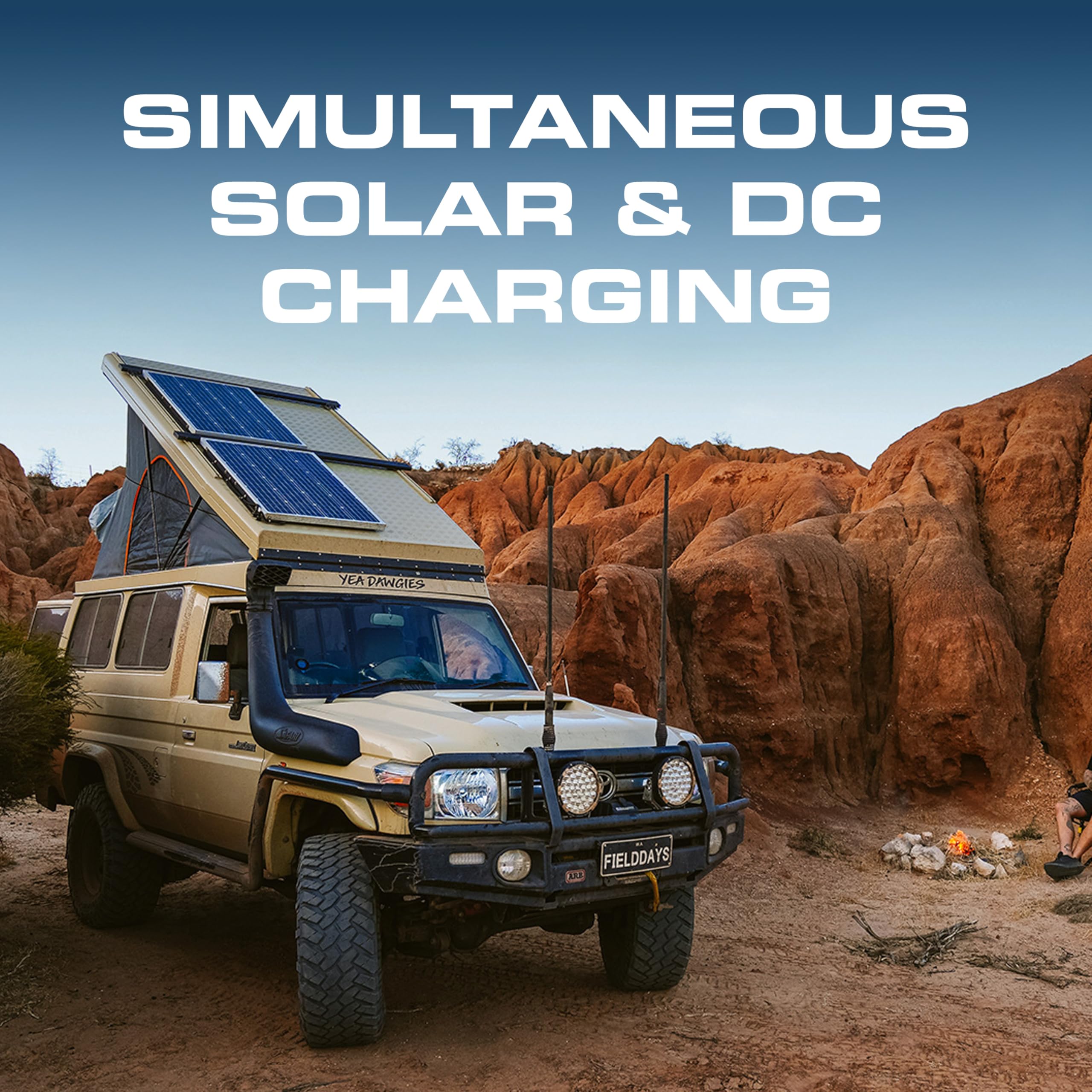REDARC 25A Dual Input in-Vehicle DC to DC Battery Charger with MPPT Solar Regulator, Green Power Priority, 12V/24V Compatible, for Lithium, AGM, Gel, Lead Acid, Calcium, LiFePO4 Batteries