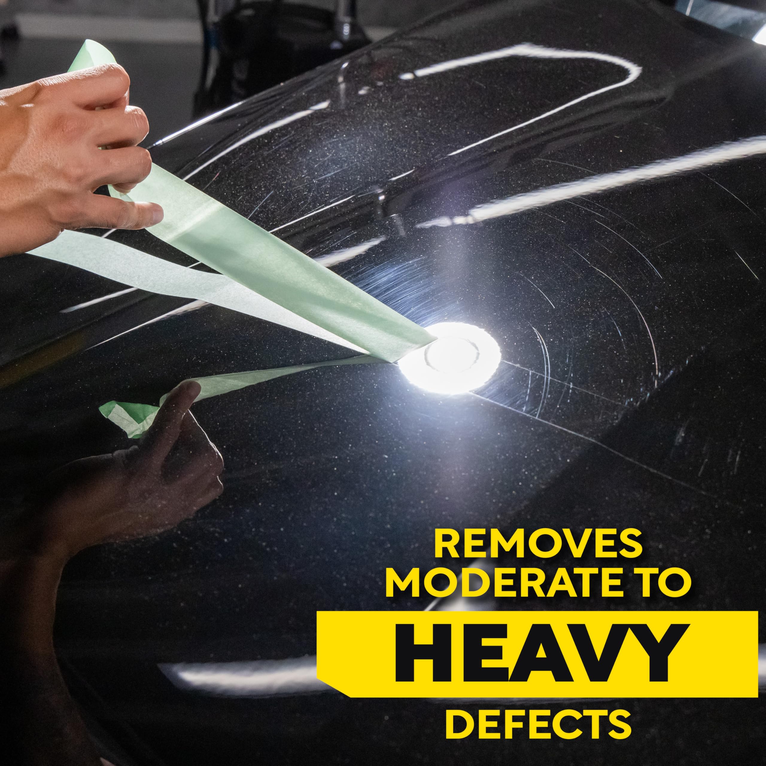 Meguiar’s M105 Mirror Glaze Ultra-Cut Compound, Pro-Grade Car Compound for Removing Scratches and Heavy Swirls, Restores Gloss and Clarity, Car Guy Gifts for Men and Women Who Love to Detail, 8 Oz