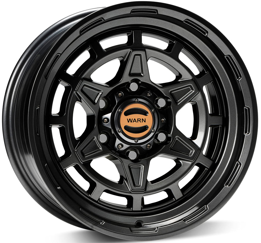 Epic WARN Wheels with Six-Lug Bolt Pattern, Black - Fits: 2021 Ford Bronco and 2019-Current Ford Ranger, Toyota Tacoma, and Toyota 4Runner
