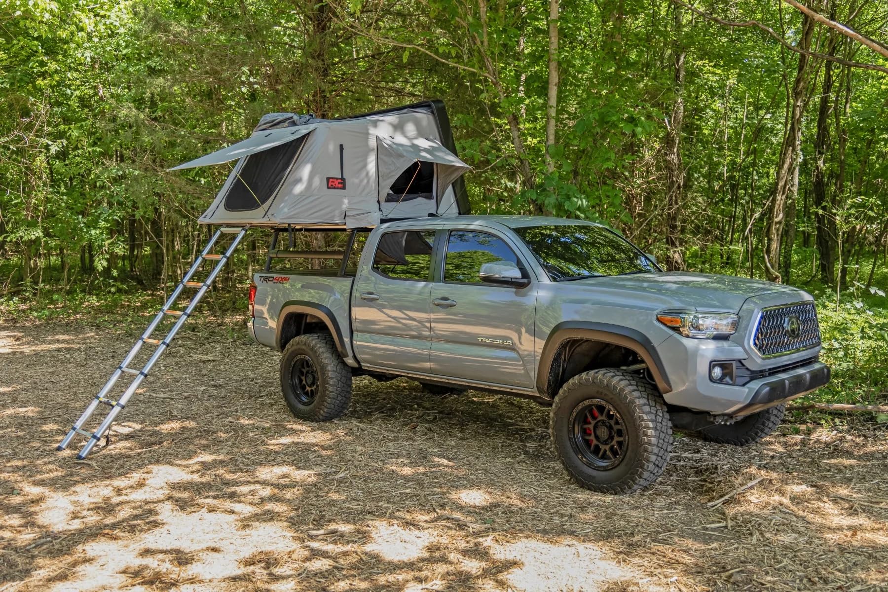 Rough Country Roof Top Hard Shell Tent with Ladder - Rack Mount, Sleeps 2-3