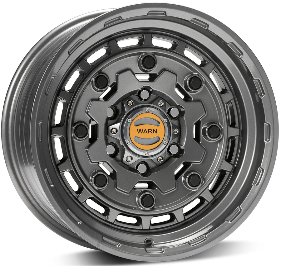 Epic WARN Wheels with Six-Lug Bolt Pattern, Gunmetal Gray - Fits: 2021 Ford Bronco and 2019-Current Ford Ranger, Toyota Tacoma, and Toyota 4Runner