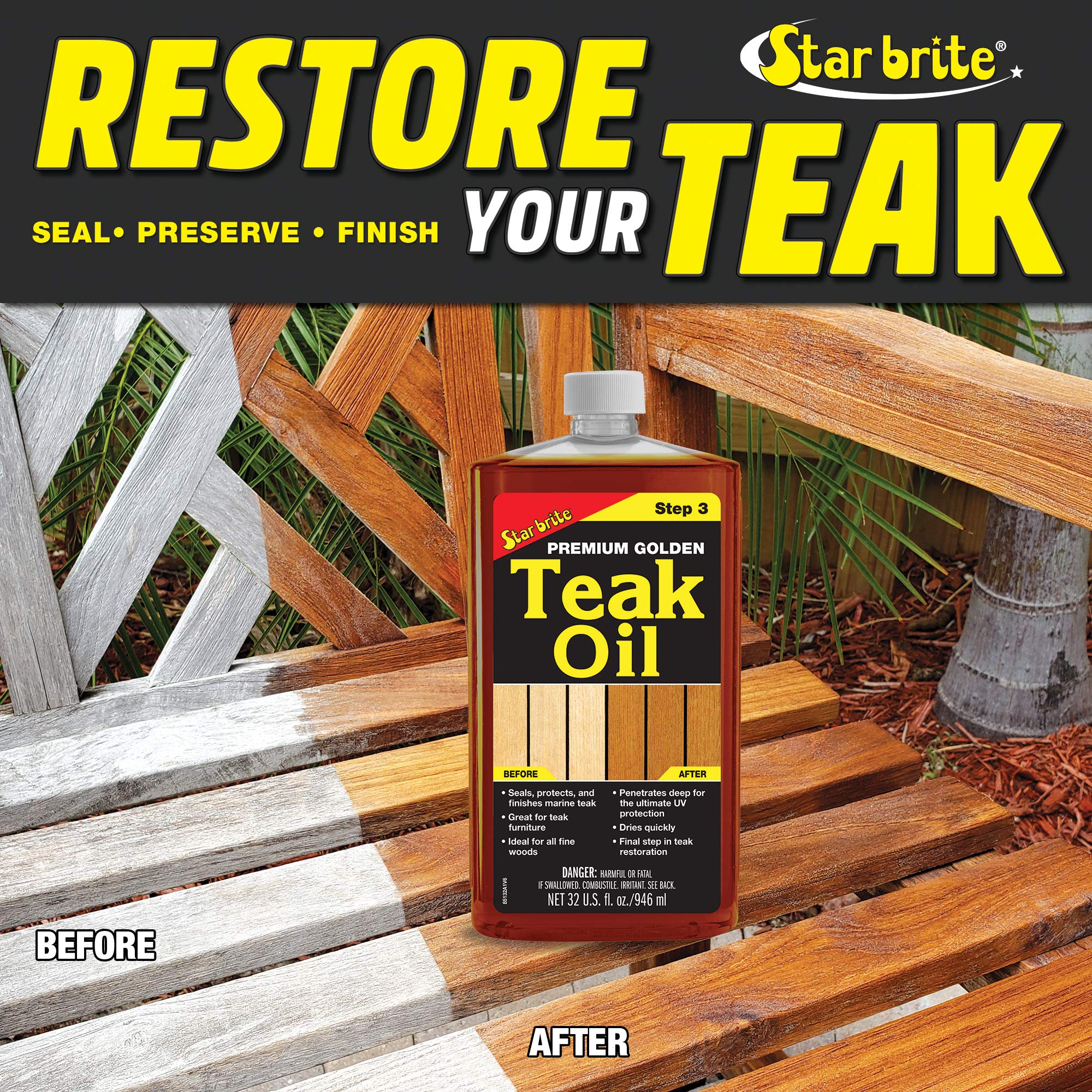 Premium STAR BRITE Teak Oil (16-Ounce)