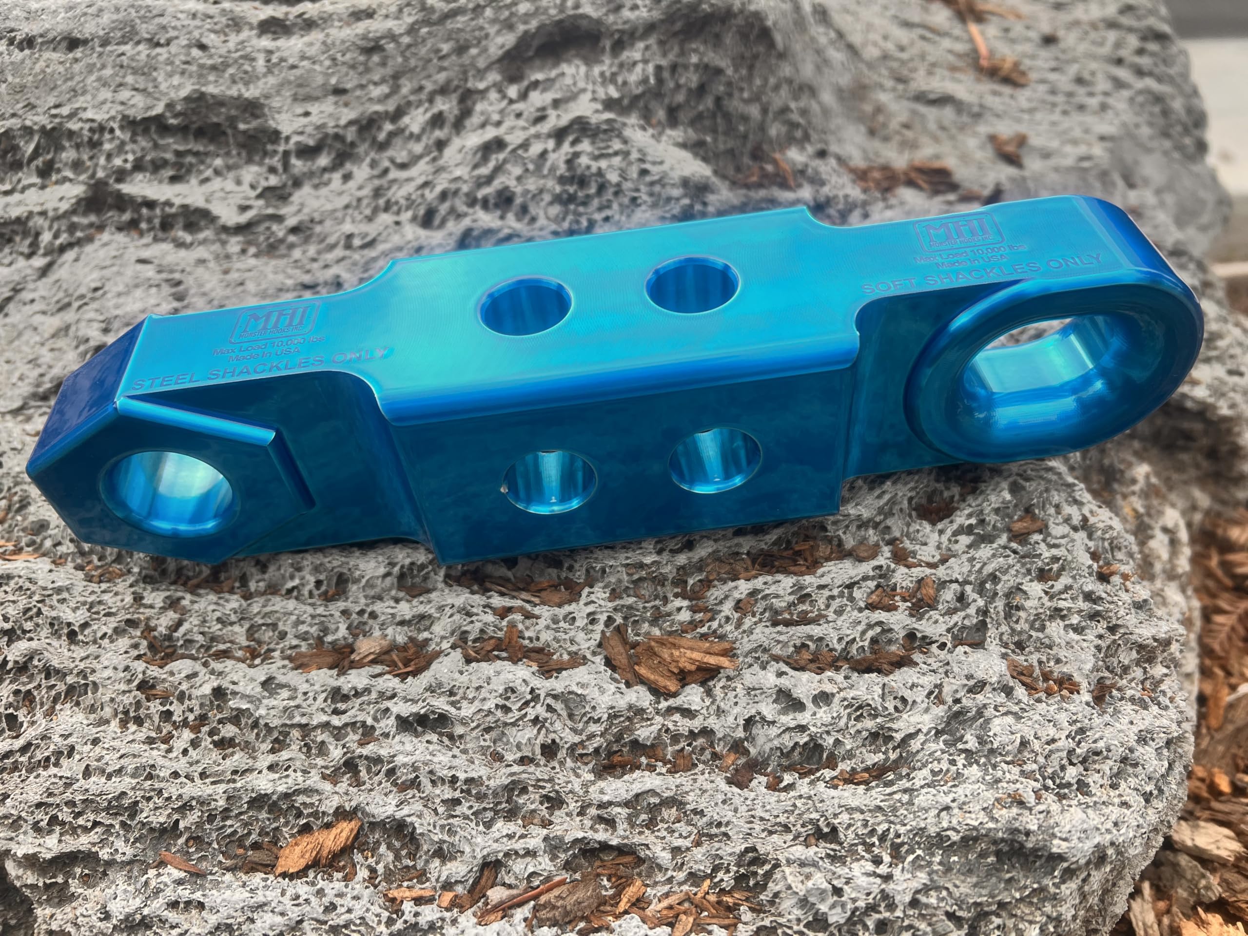 Dual-Sided Hydra Hitch – Recovery Hitch | Soft & Steel Shackle Compatible | 2" Receiver | 7075 Aircraft-Grade Aluminum | Rated 15,000 lbs. Per Side