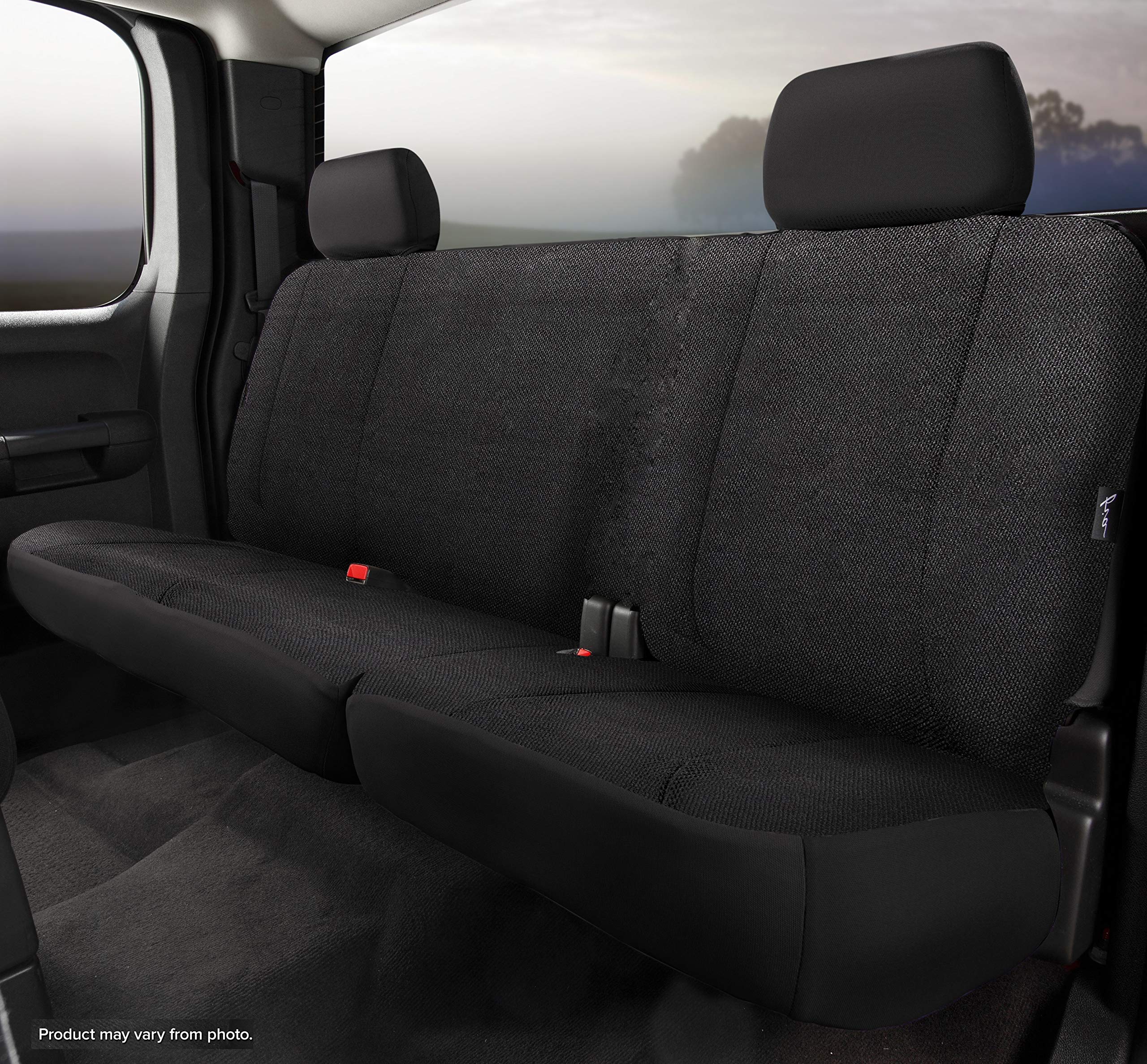 Fia TRS40 Solid Wrangler TRS42-34 Black Solid Seat Cover (Rear Split Cushion 40/60/Saddle Blanket)