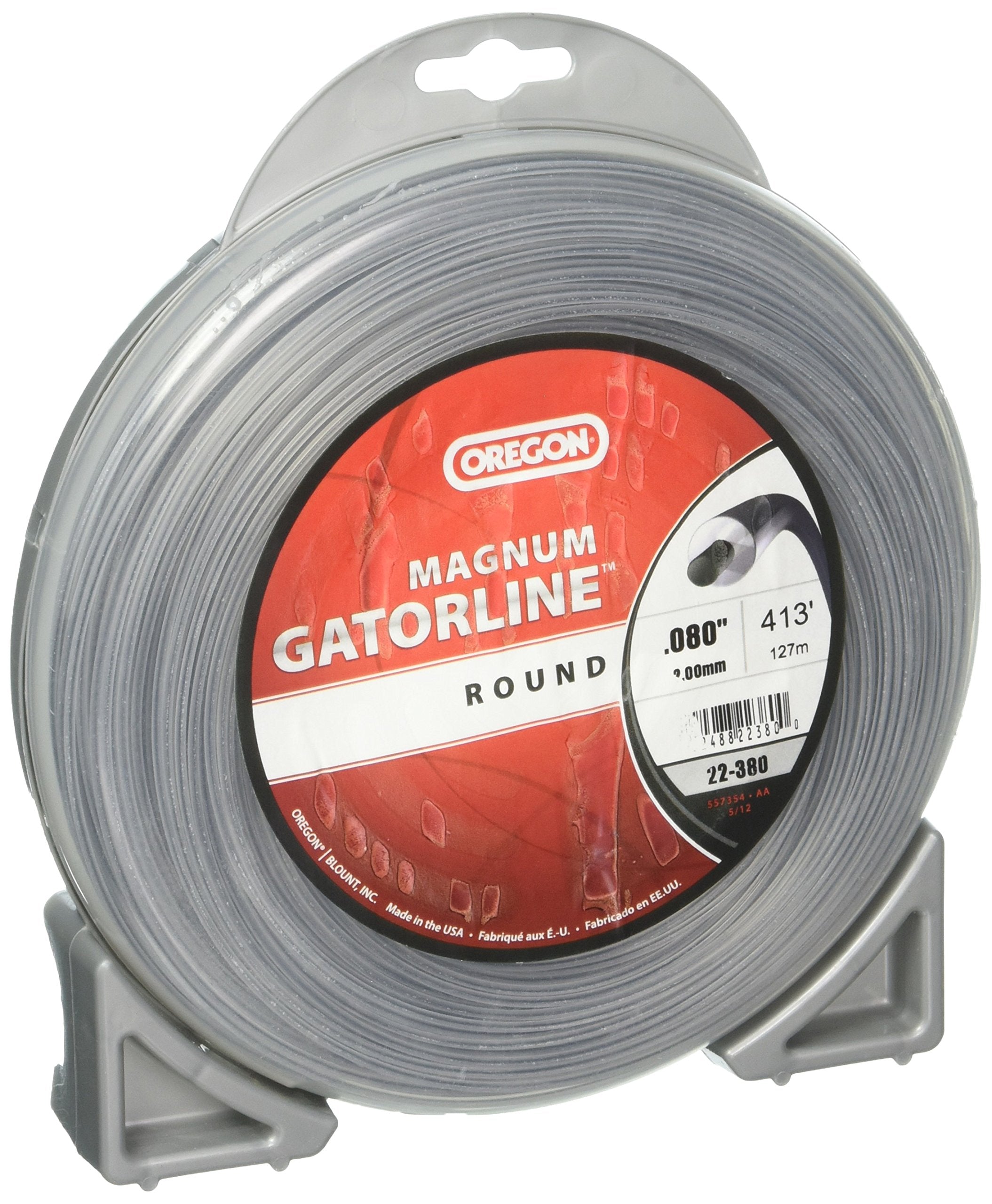 Magnum Gatorline Oregon 22-380 Trimmer Line Round Gauge 416', Gray
