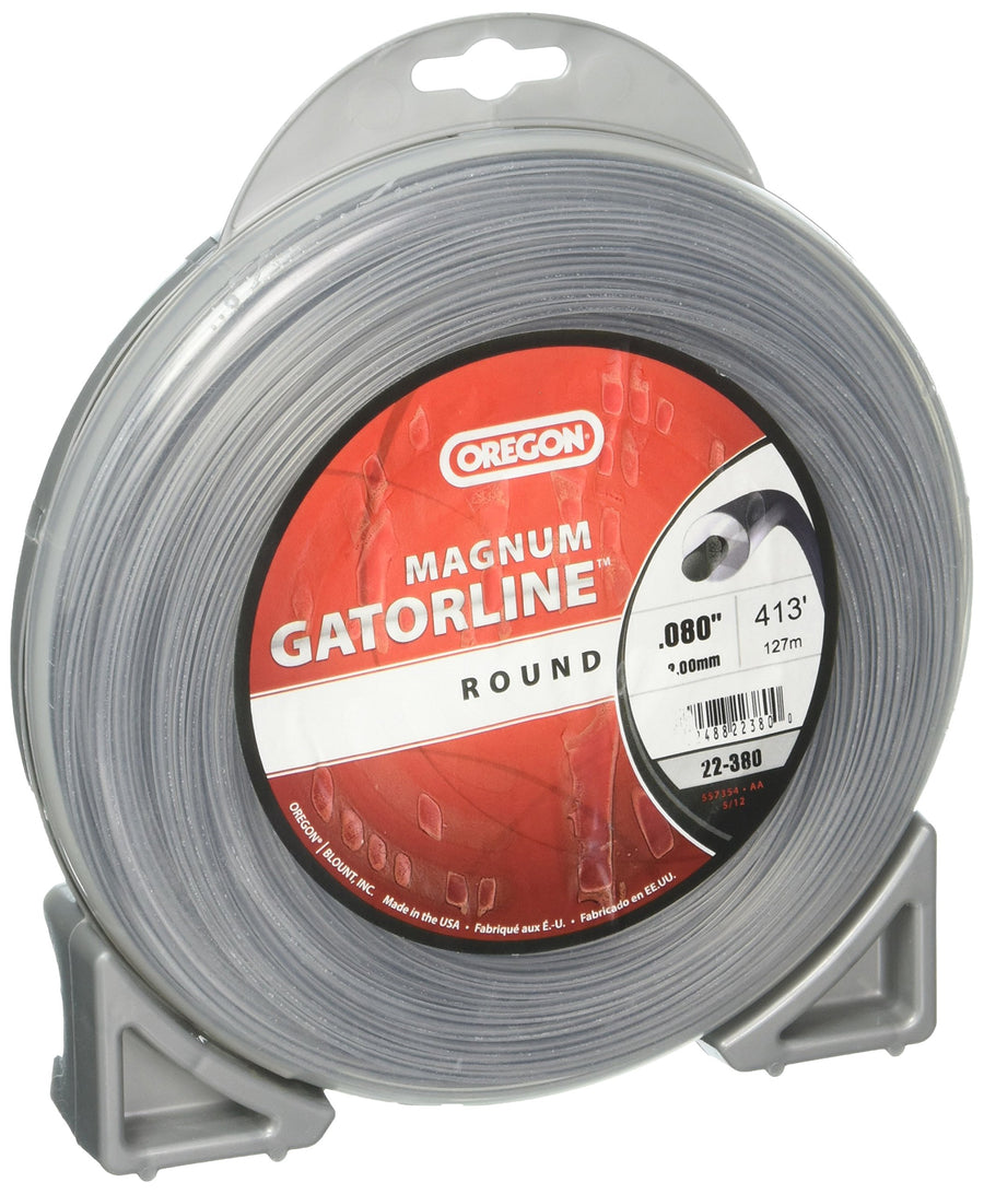 Magnum Gatorline Oregon 22-380 Trimmer Line Round Gauge 416', Gray