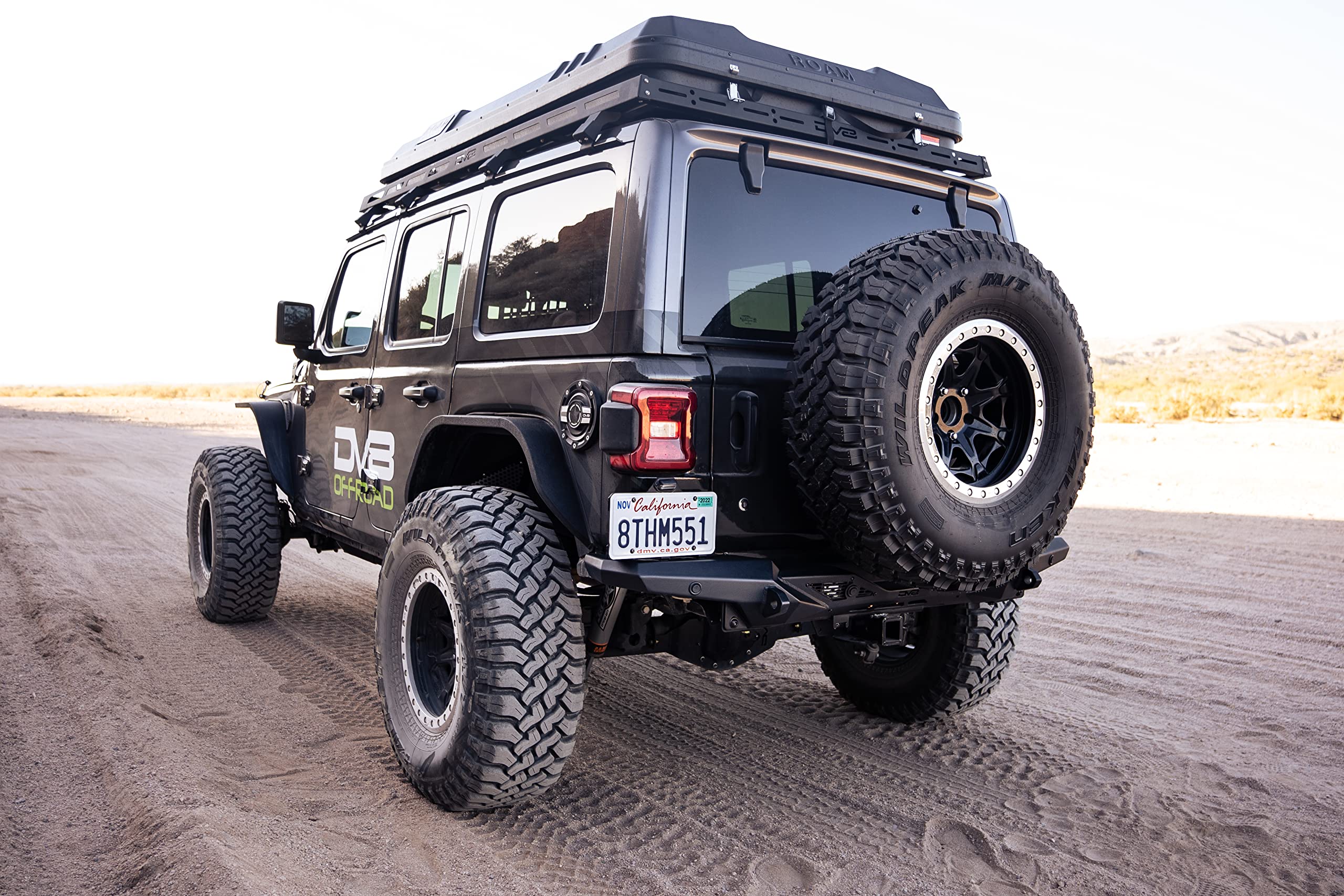 Offroad DV8 Spec Series Rear Bumper for 2018-2025 Jeep Wrangler JL | Accepts 3" Pod Lights | Clevis Mounts for D-Ring Shackles | Retains OEM Features