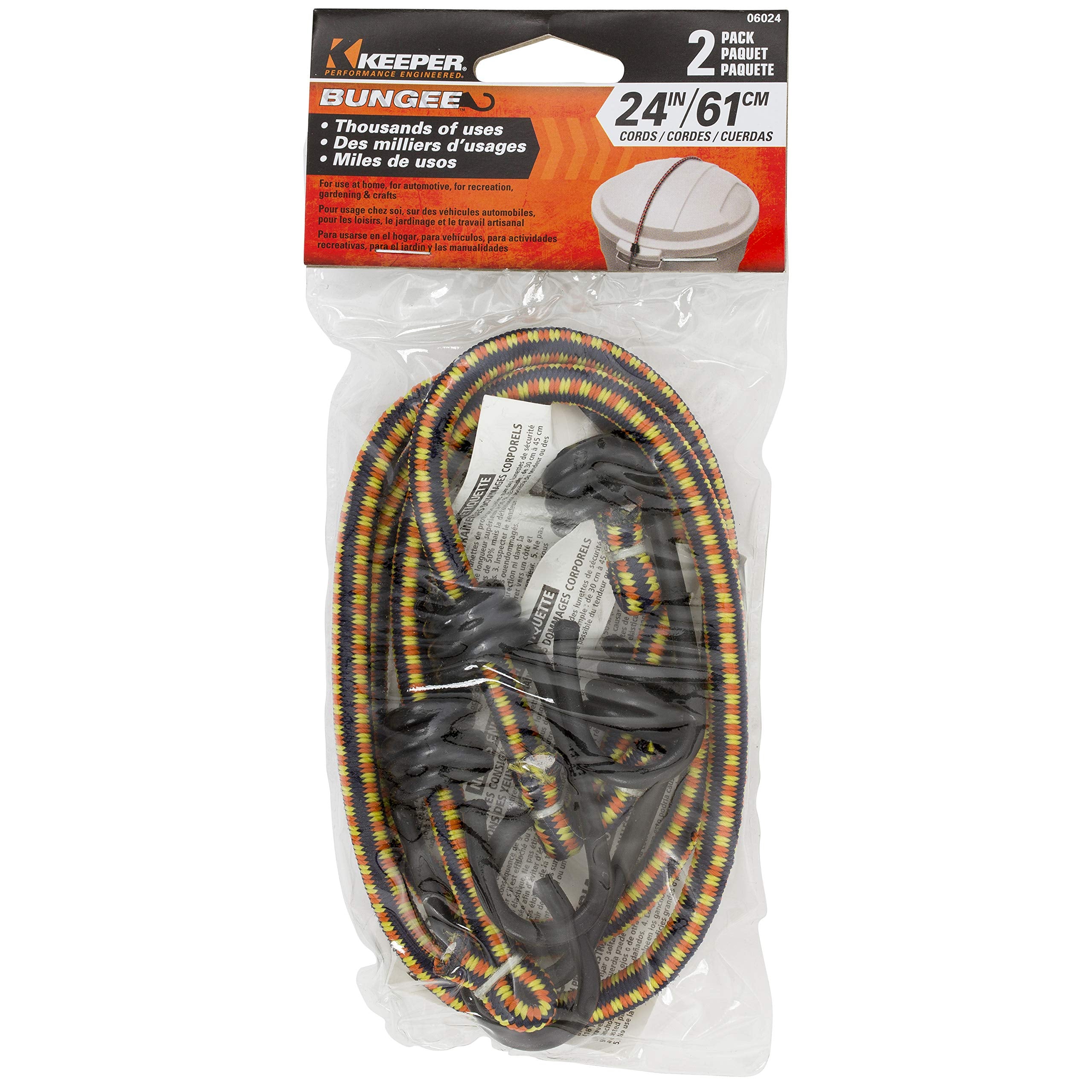 24" Keeper Bungee Stretch Cords (2 Pack)