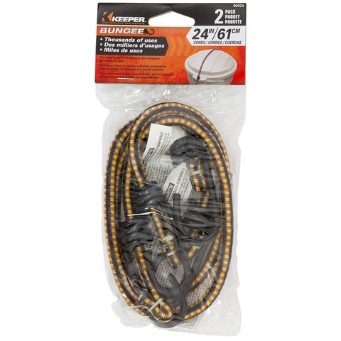 24" Keeper Bungee Stretch Cords (2 Pack)