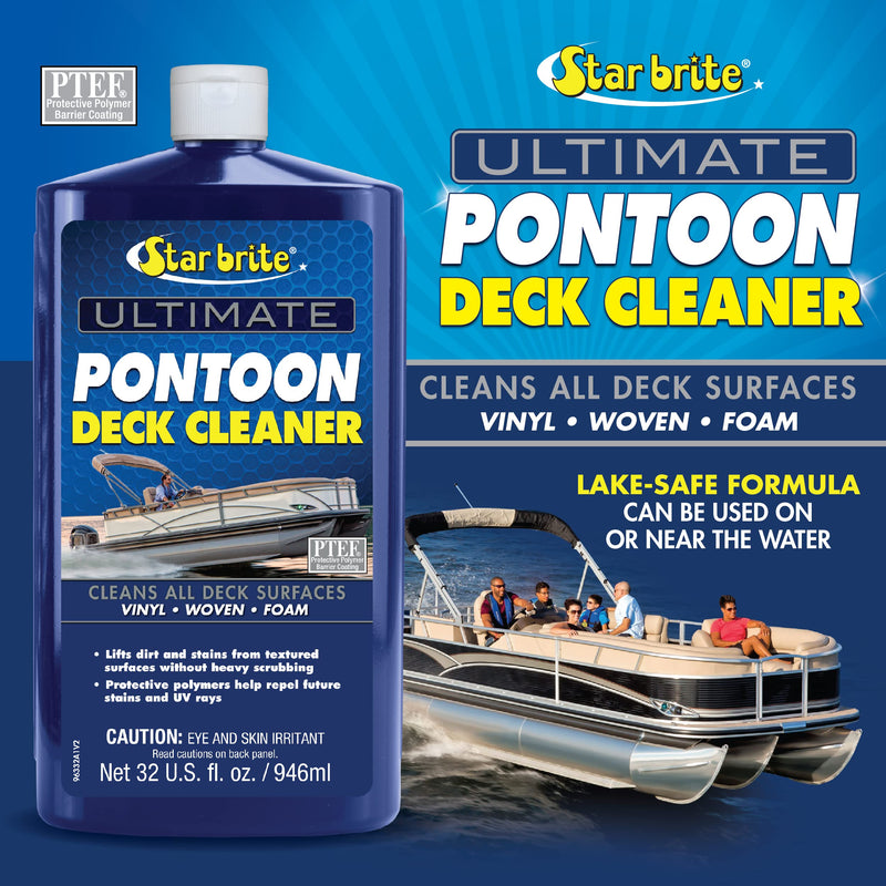 Ultimate STAR BRITE Pontoon Deck Cleaner - Lift Dirt & Stains from All Carpets, Woven, Foam & Textured Surfaces - 32 OZ (096332)