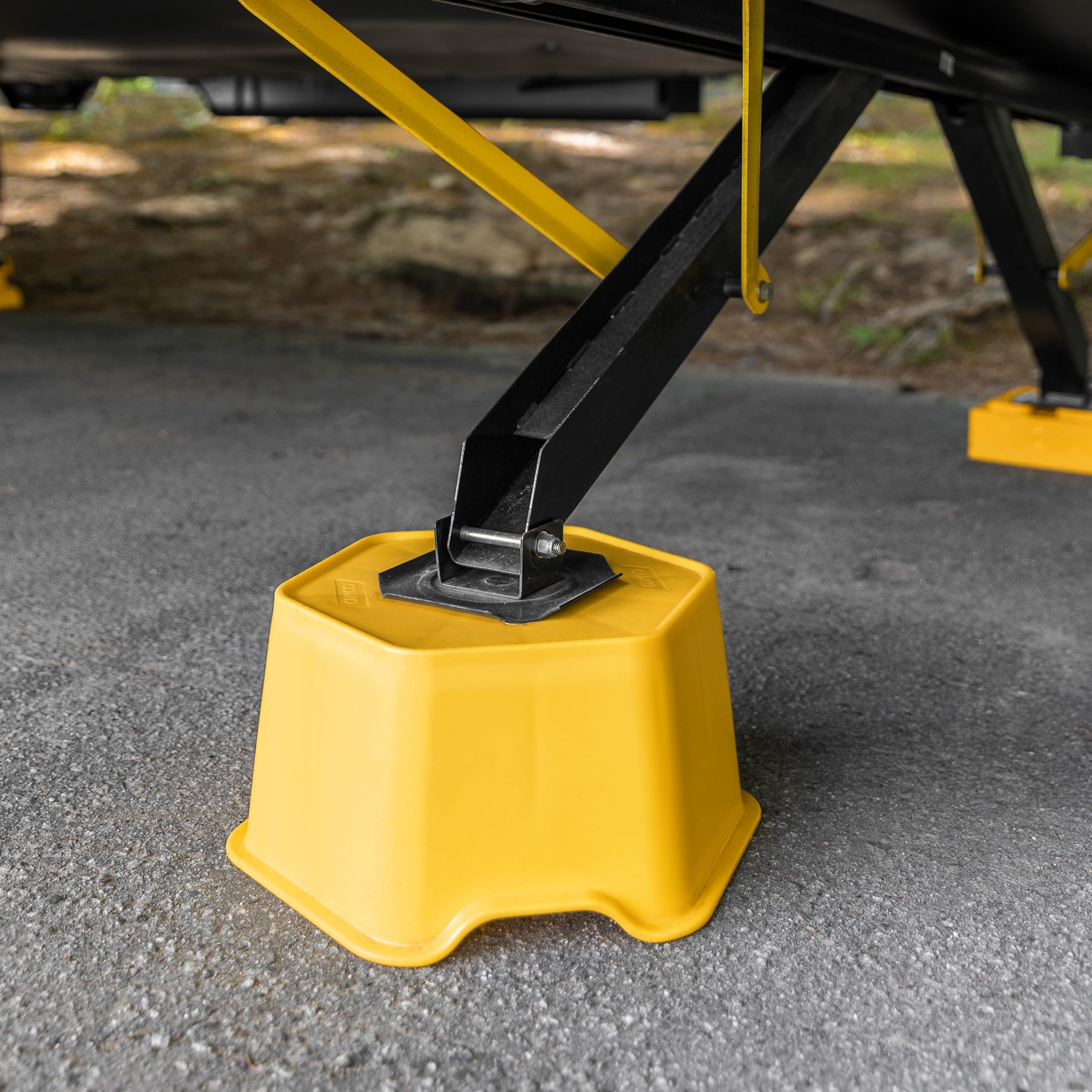 Camco RV Jack Support Stabilizer - Features 7” of Lift & Extra Stability for Camper Jacks - Rated for 6,000 lbs & Works w/ 10” Round Jack Pads - Nested Design for RV Storage and Organization (44421)