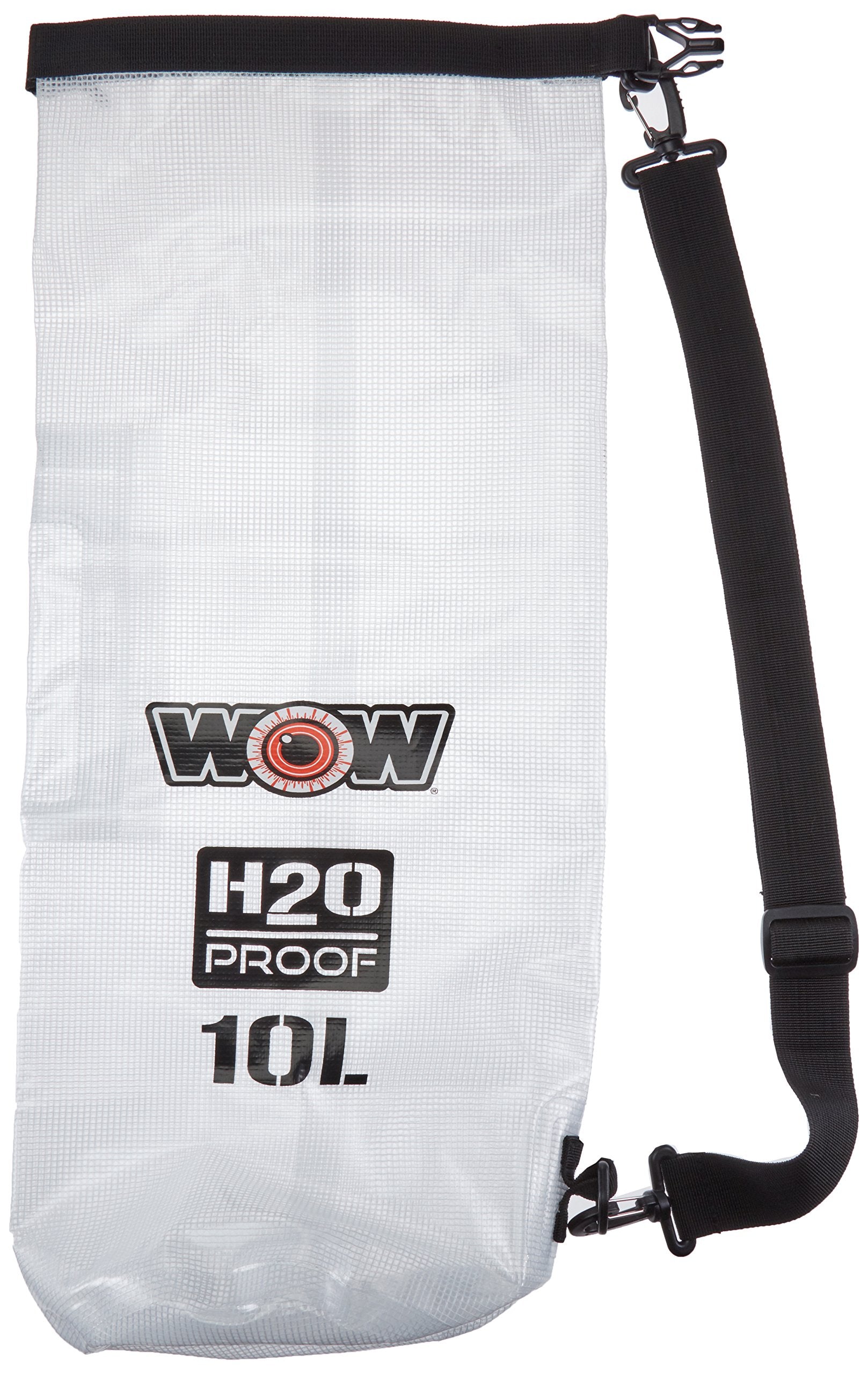 H2O Proof WOW Sports Dry Bag, Waterproof Backpack with Mesh Sides and Internal Phone Pocket, Waterproof Bag for Boating, Kayaking, Fishing, and More