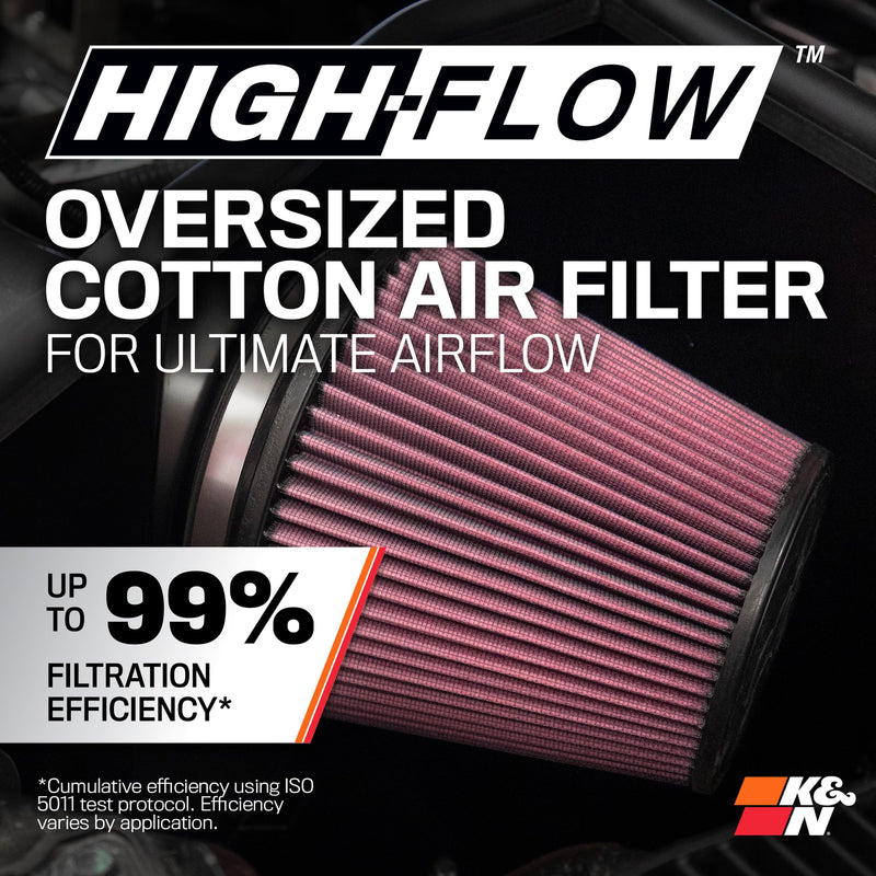Cold Air Intake System K&N: High-Flow Air Filter, Increase Performance & Acceleration: Compatible with 2016-2024 Chevrolet: Camaro SS, 69-4534TP