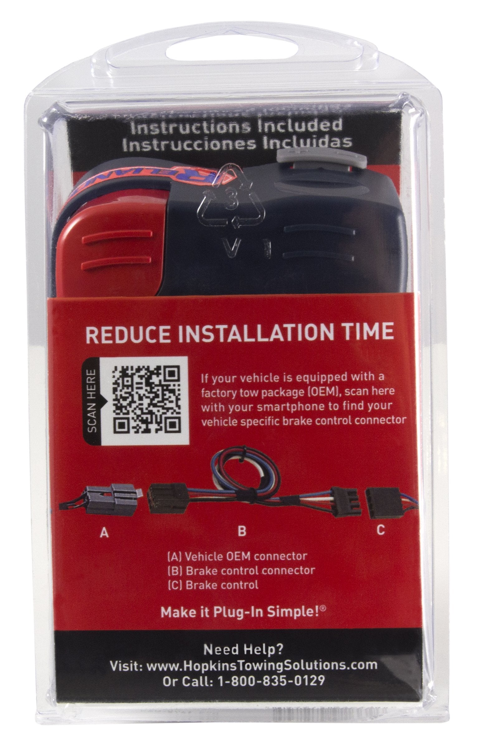 Hopkins 47284 Towing Solutions Reliance Plug-in Simple Brake Control, Controls up to 4 trailer brakes