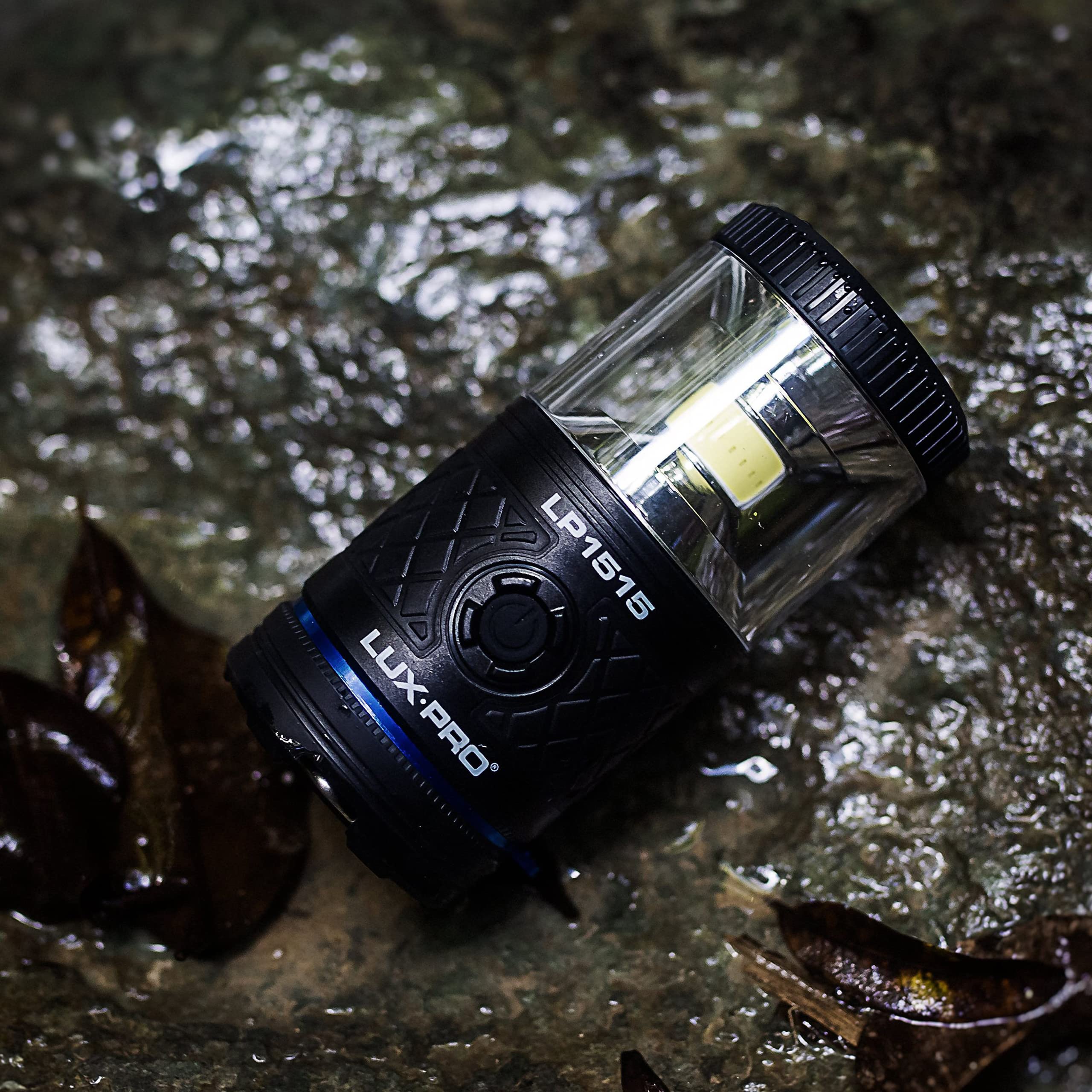 Camping LUXPRO Waterproof, Floating Rugged LED Lantern w/340 Lumens - LP1515