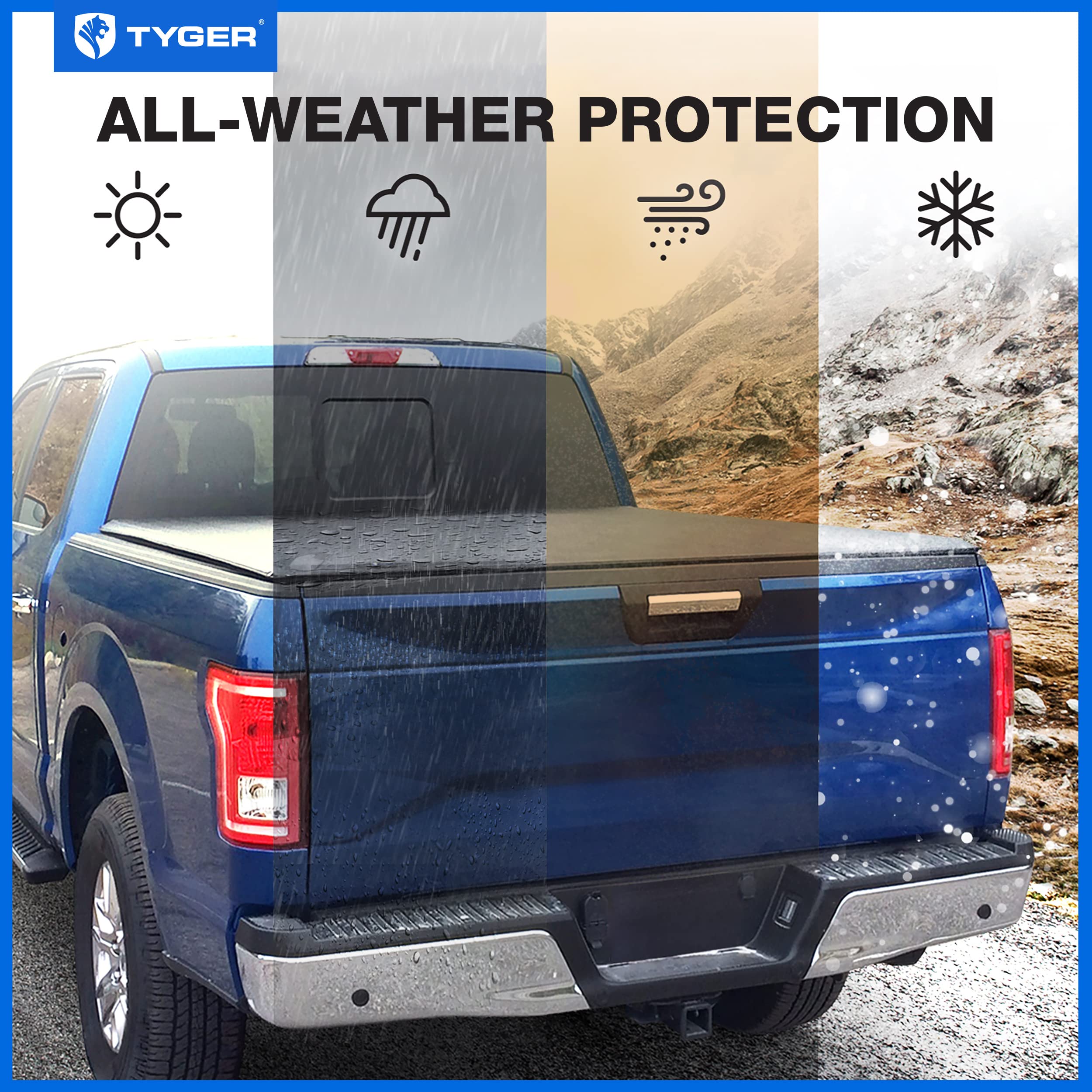 Tyger Auto T1 Truck Bed Soft Roll-up Tonneau Cover Compatible with 2017-2024 Nissan Titan | 5.5' (67") Bed | TG-BC1N9048