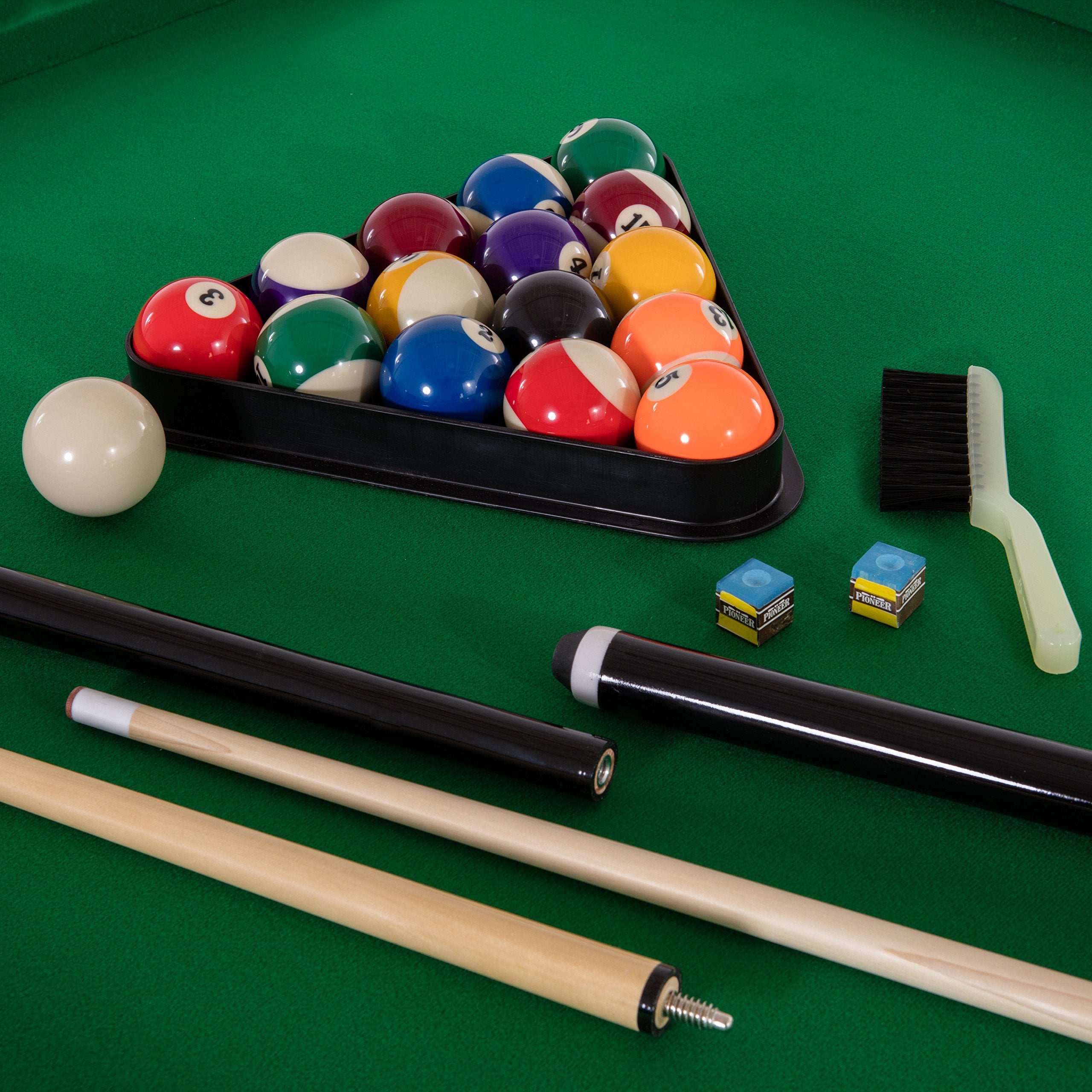 3-in-1 Triumph Rotating 7' Swivel Multigame Table - Air Hockey, Billiards/Pool, and Table Tennis - All Accessories Included