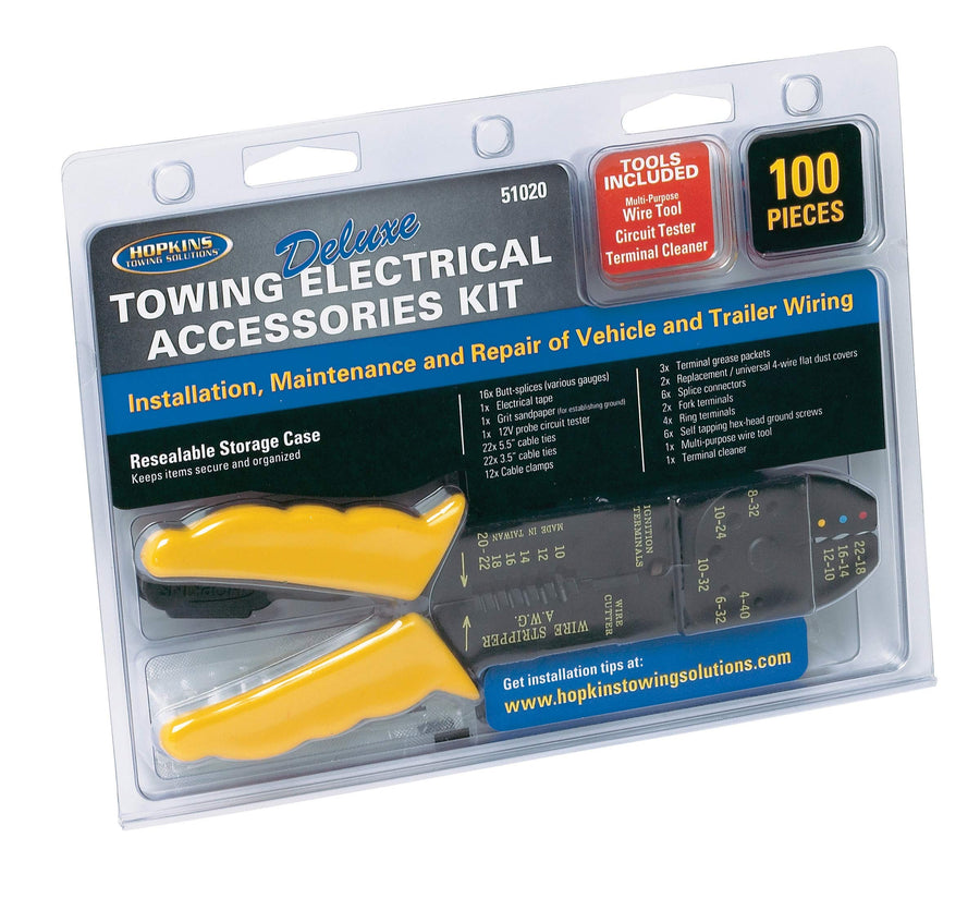 Towing Deluxe Electrical Accessories Kit Hopkins Towing Solutions - 100 Piece
