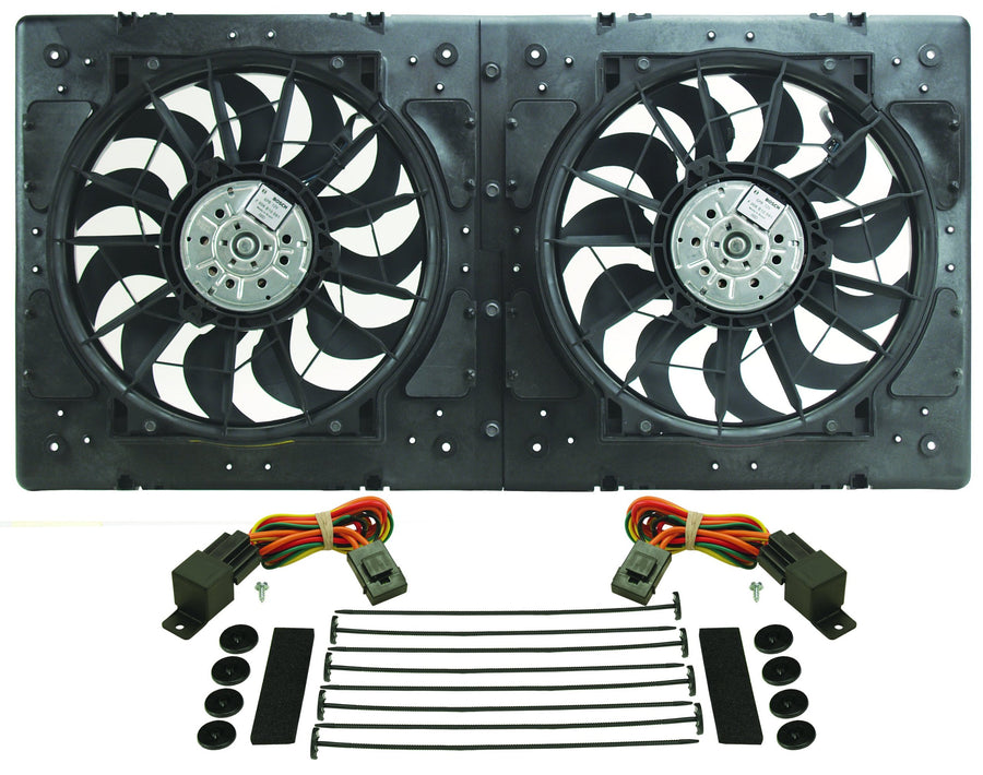 Dual Radiator Fan Derale 16934 High Output Black