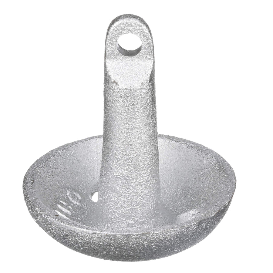 8-Pound Attwood 9941-1 Wide Area Cast Iron Mushroom Anchor with Large Steel Eye, Silver Finish