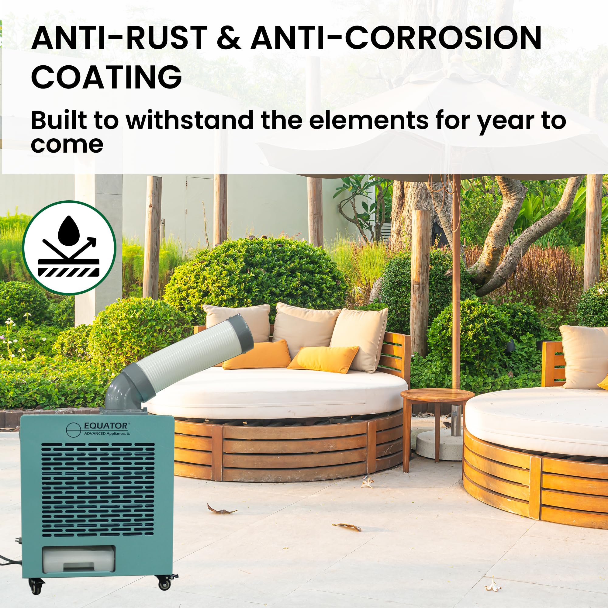 3-in-1 Equator AC Heat Air 9000BTU Outdoor Air Conditioner IP24 Casters 110V
