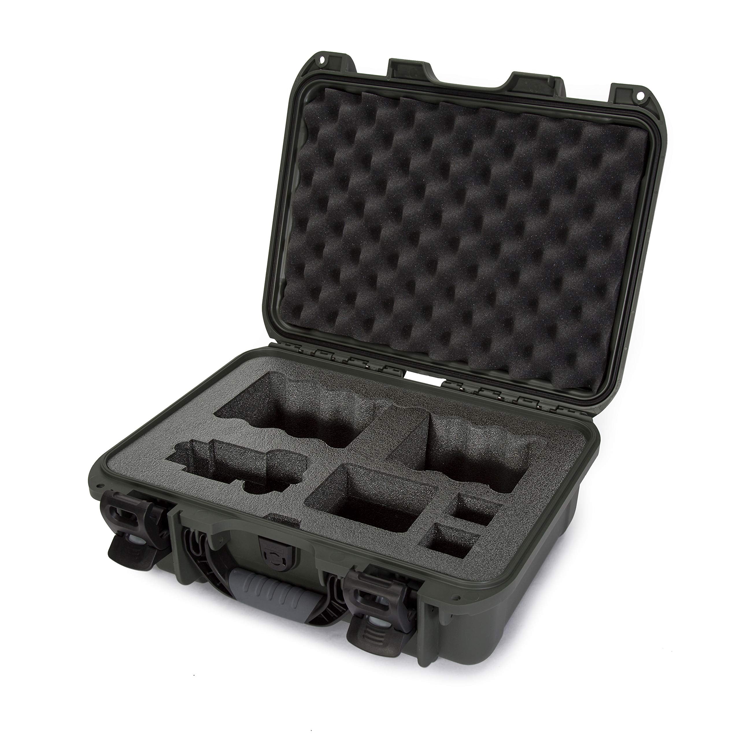 Waterproof Nanuk 920 Hard Case with Custom Foam Insert for Sony A7R Size Camera - Olive
