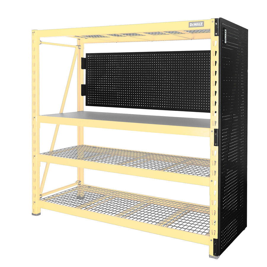 DEWALT 6-foot Pegboard Kit for Garage Storage Rack Shelving, Heavy-Duty Steel, Industrial Powder-Coating, 2.5cm Spacing