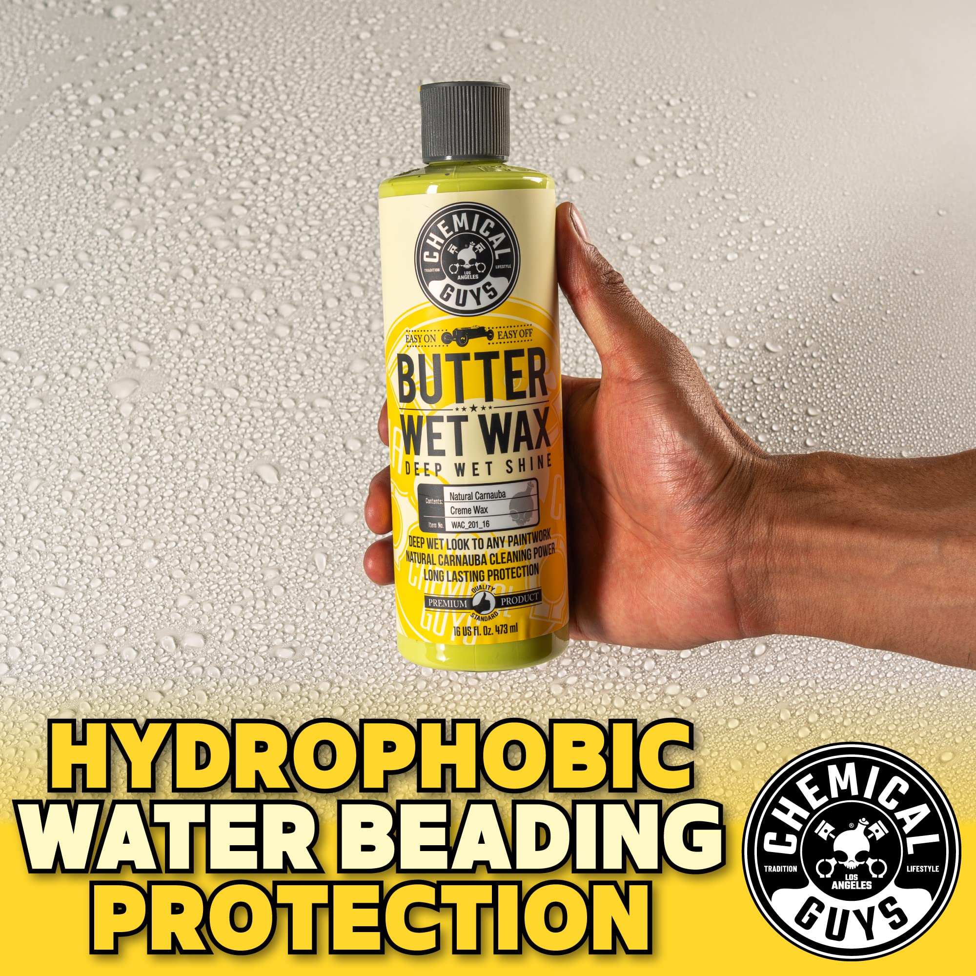 Chemical Guys Butter Wet Wax WAC_201, Deep Wet Shine for Cars, Trucks, SUVs, RVs & More, 128 fl oz (1 Gallon) Banana Scent