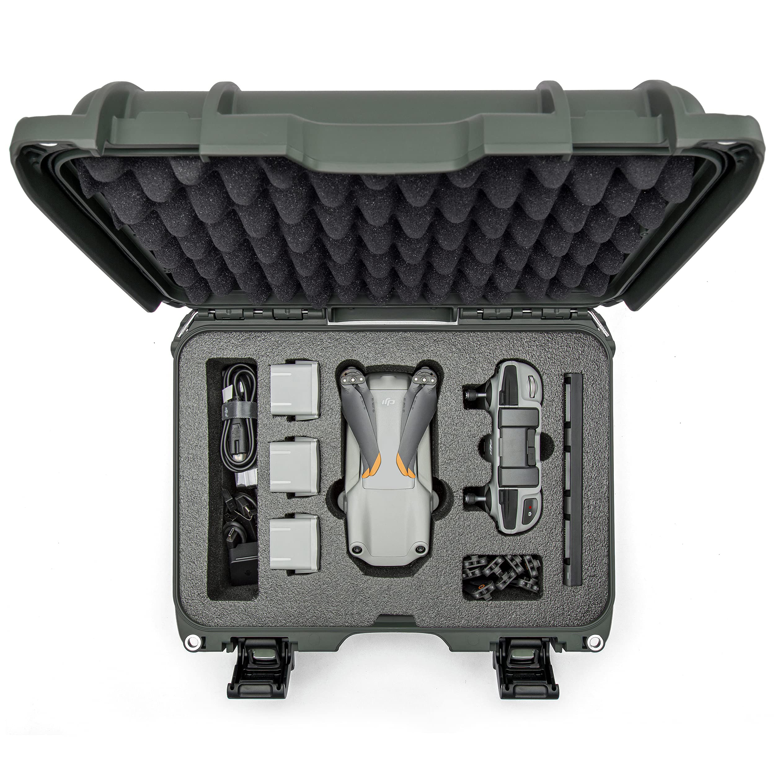 Waterproof Nanuk 915-MAVIA2S6 Hard Case with Foam Insert for DJI Air 2S Fly More Combo - Olive