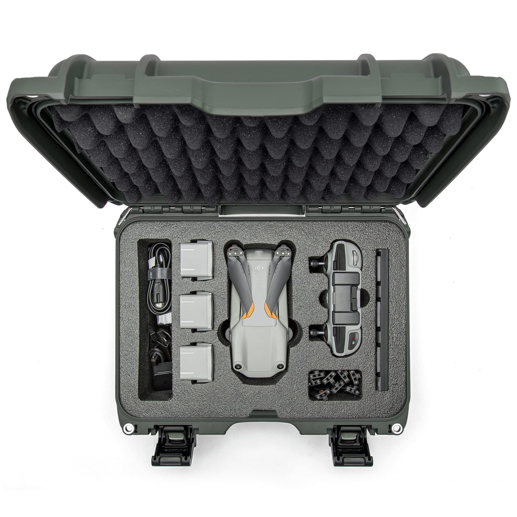 Waterproof Nanuk 915-MAVIA2S6 Hard Case with Foam Insert for DJI Air 2S Fly More Combo - Olive