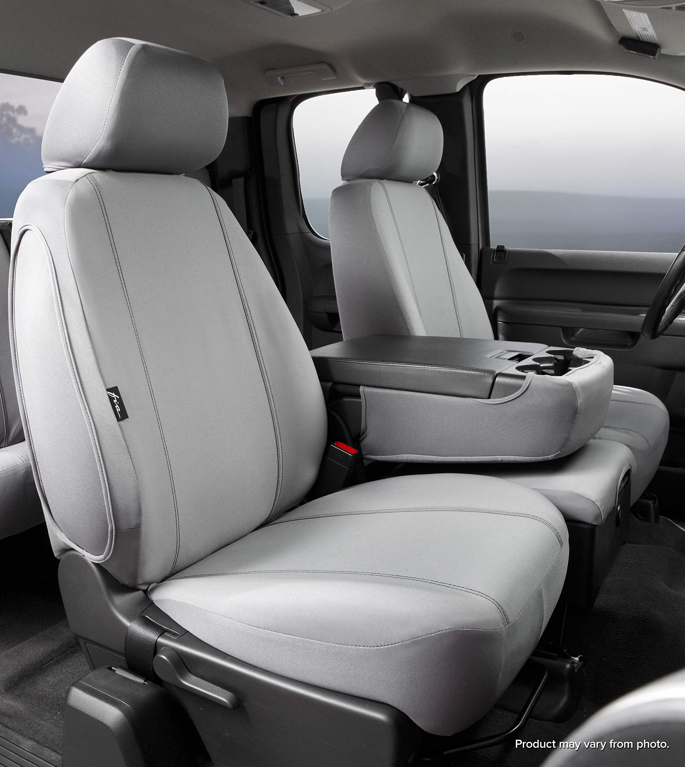Gray Fia SP88-38 Custom Fit Front Seat Cover Split Seat 40/20/40 - Polyester, (Gray)