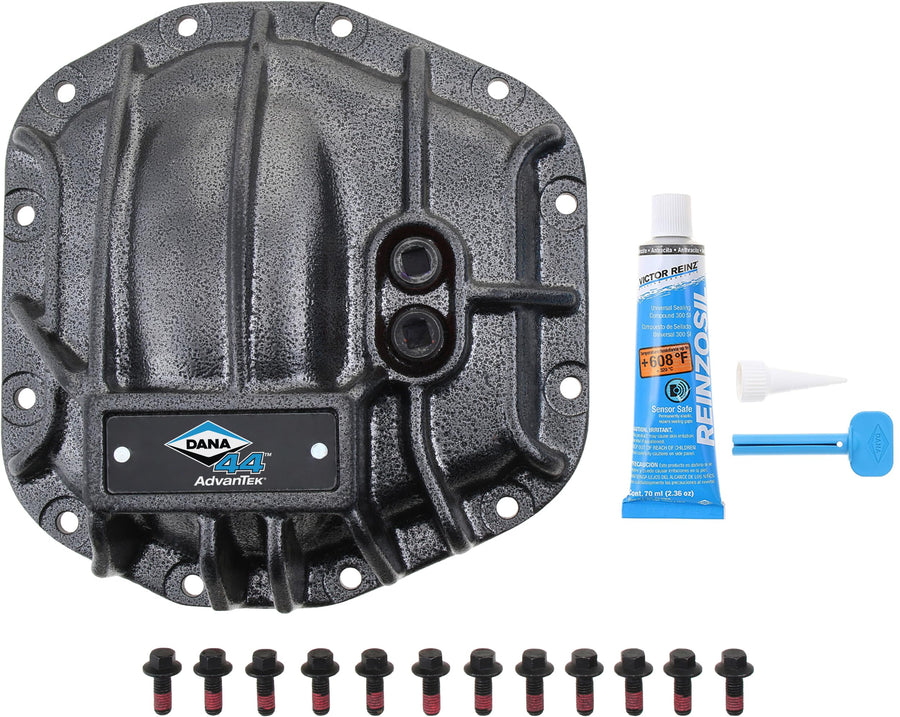 Spicer Nodular Iron 10040651 Rear Dana 44 and AdvanTEK Differential Cover Compatible with Select Wrangler JL - Gray
