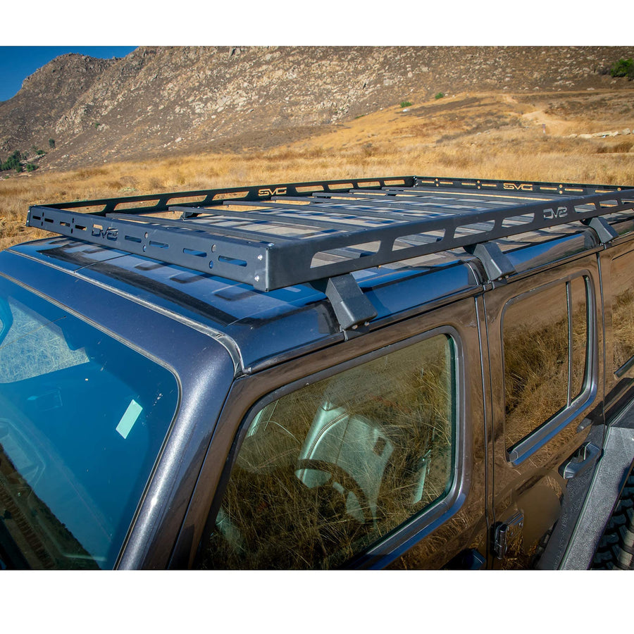 Roof Rack DV8 Offroad for 2018-2025 Jeep Wrangler JL 4 Door | Hard Top | Bolt-On Installation | Multiple Tie Down Points | 200lbs Capacity | Made from 1/8” Thick Steel
