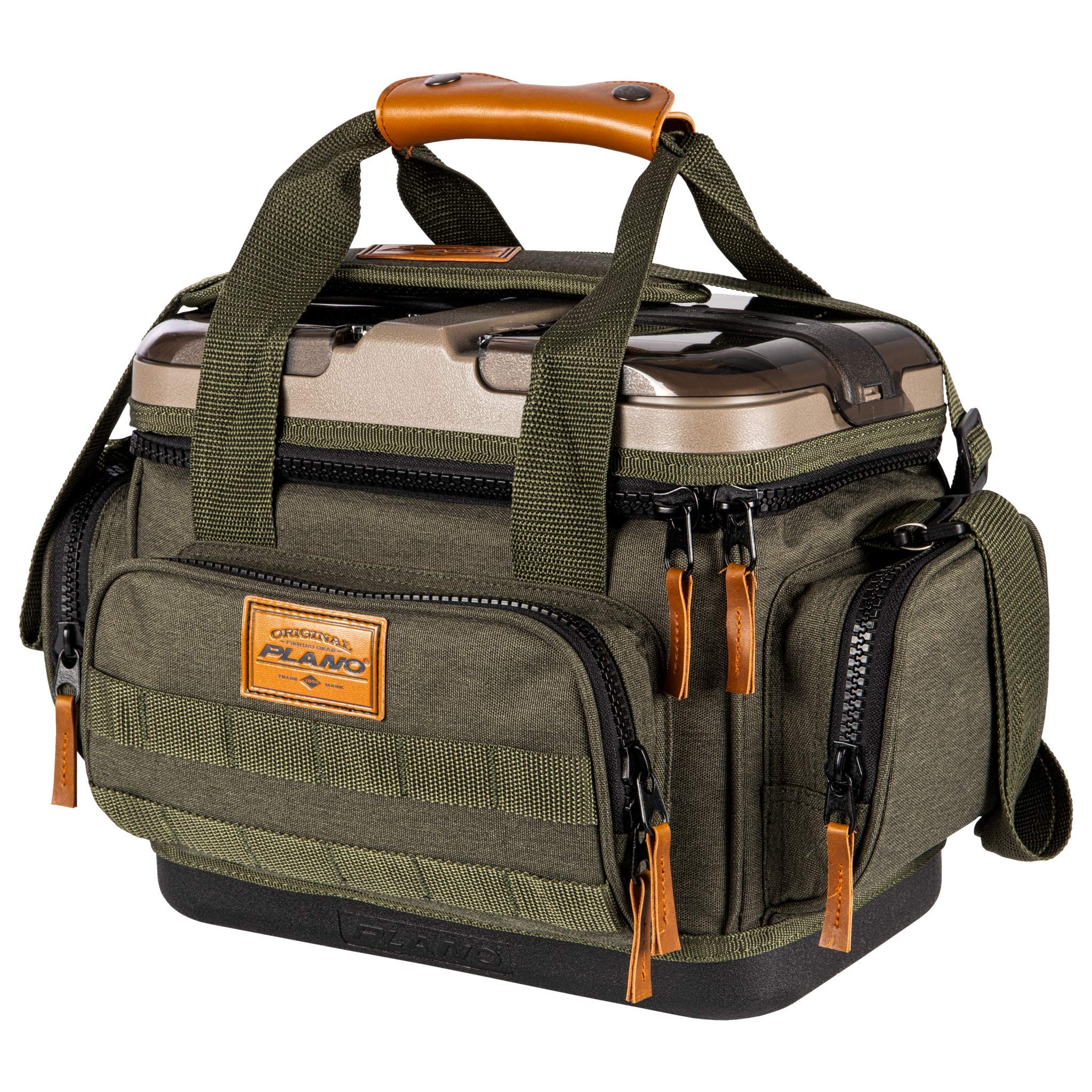 A-Series Plano Molding 2.0 Quick-Top 3600 Tackle Bag, Forest Green, Includes 4 3600 StowAway Storage Boxes, Water-Resistant Protection, Soft Tackle Bag