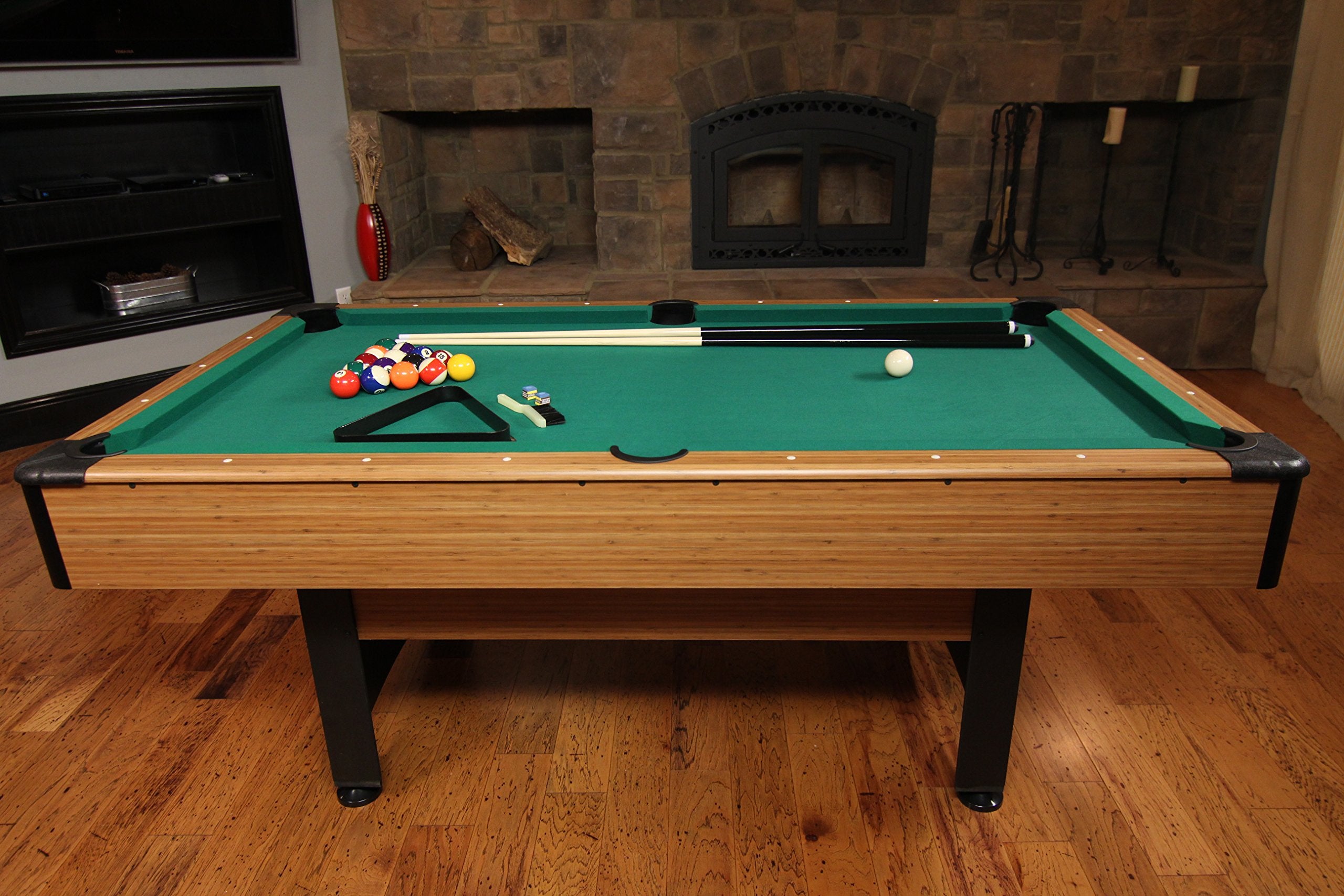 Mizerak 6.5' Dynasty Space Saver Billiard Table with Leg Levelers, Automatic Ball Return, and Classic Green Nylon Cloth