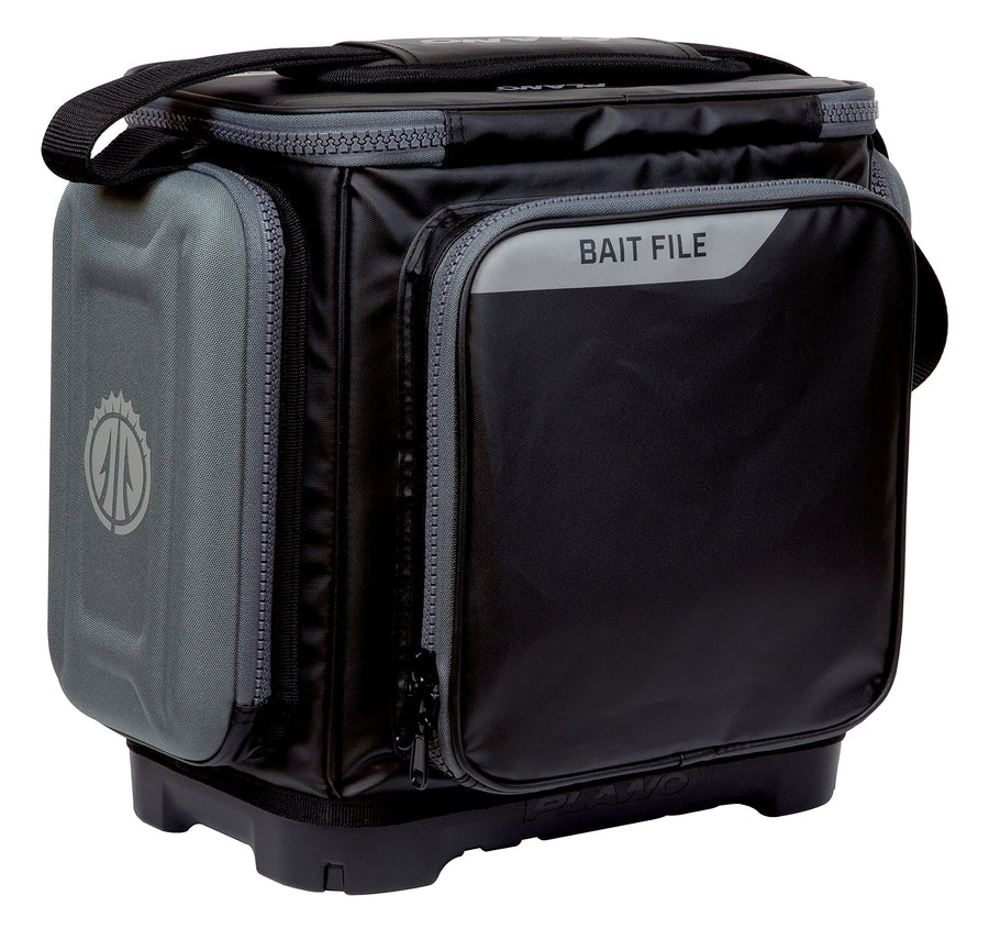 Plano 3600 KVD Signature Series Tackle Bag, Black with Red Stitching, Includes 3 Stowaway Utility Boxes, Customizable Fishing Storage, Water-Resistant TPE Coated Fabric