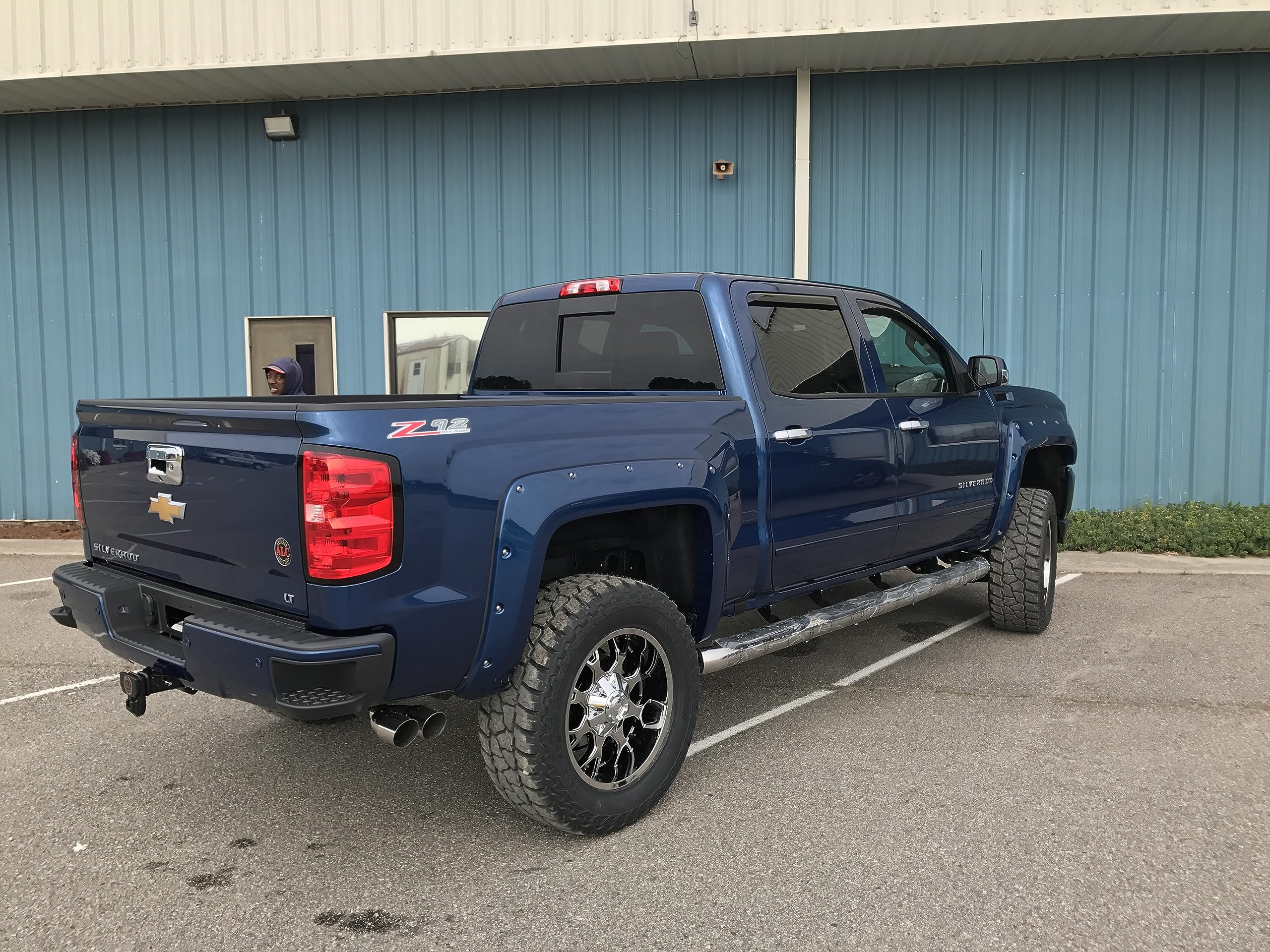 Fender Flares Black Horse Riveted Style Compatible with 2014-2018 Chevrolet Silverado 1500-FF-CHSIL-SM-PKT