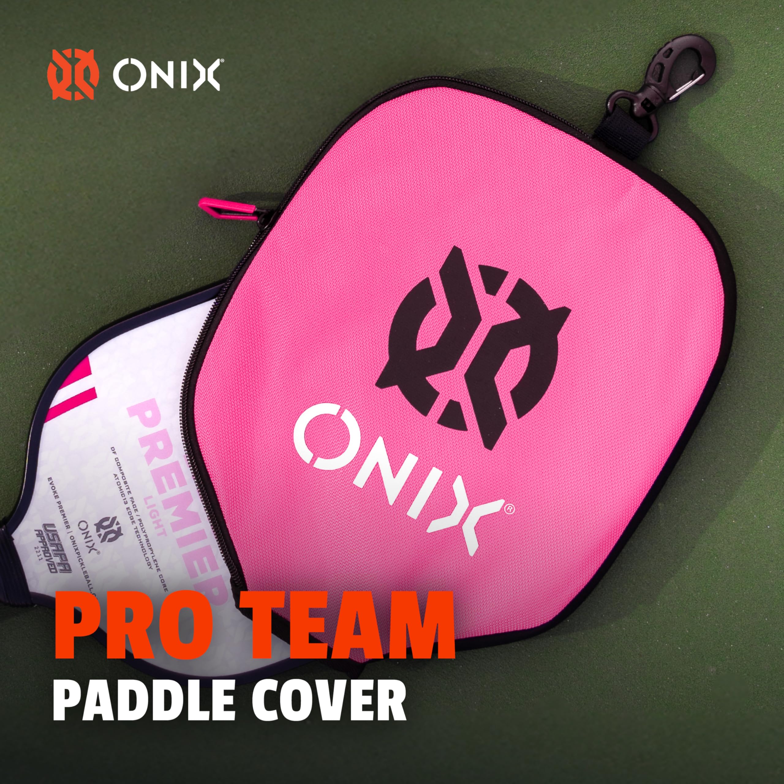 ONIX Pro Team Pickleball Paddle Cover Construction to Secure Easy Transport Paddle