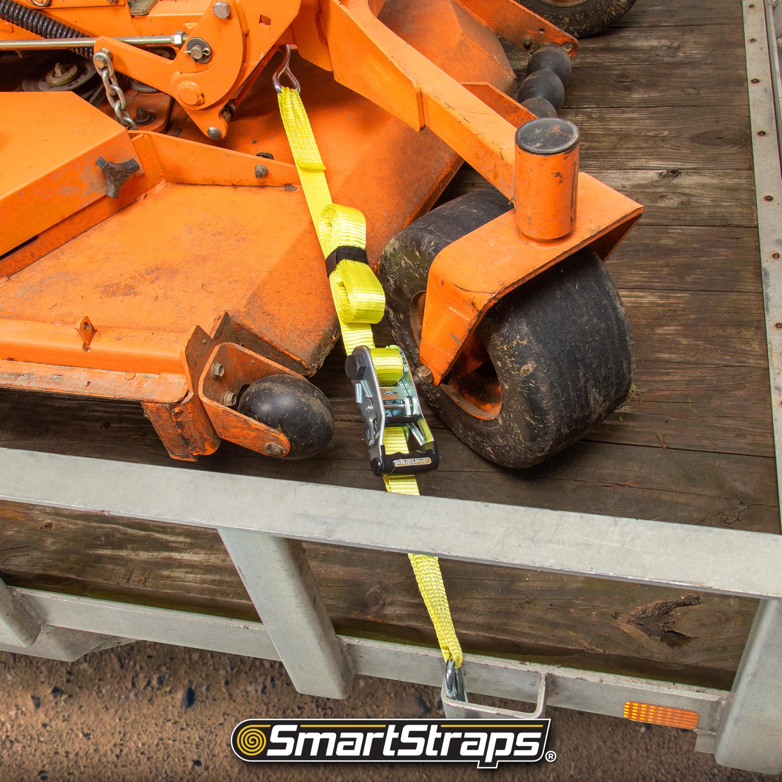 14’ SmartStraps Commercial Ratchet Tie Down Strap – 5,000lbs Break Strength, 1,667lbs Safe Work Load – Commercial Duty Tie Downs for High-Investment Heavier Loads