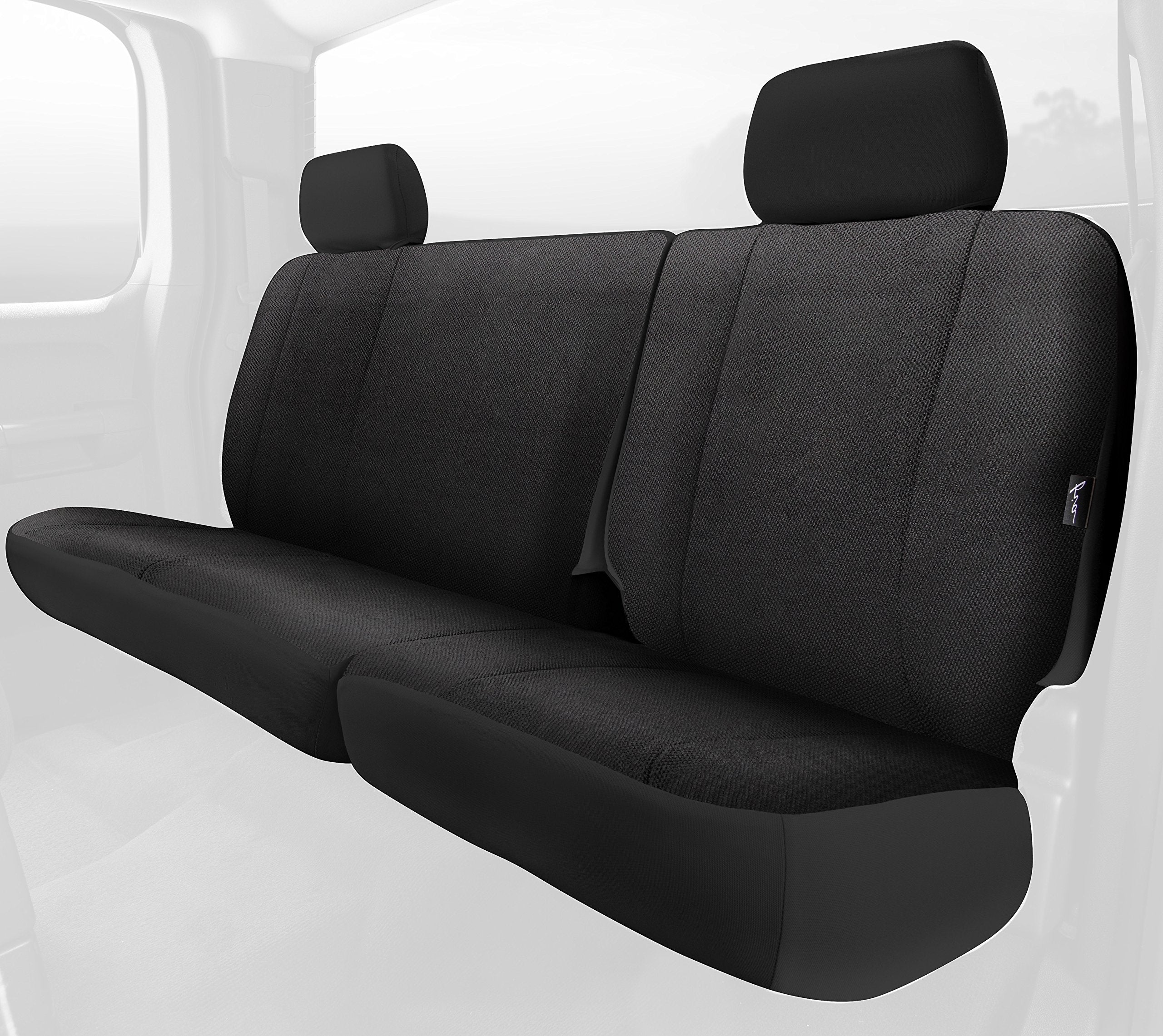 Fia TRS40 Solid Wrangler BLACK TRS42-84 Solid Black Seat Cover (Rear Split Seat 60/40/Saddle Blanket)
