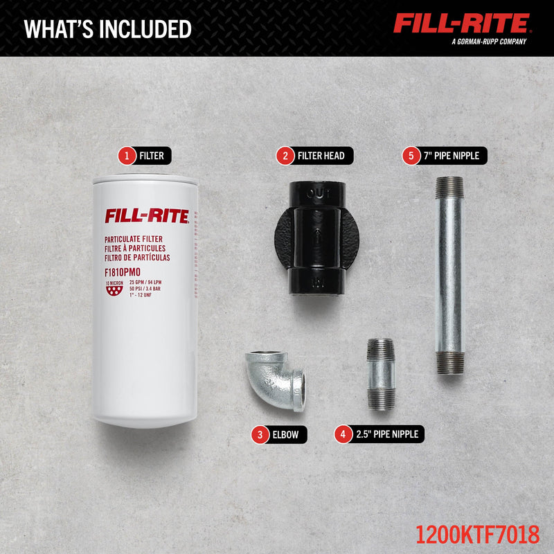 1200KTF7018 Fill-Rite 18 GPM 10 Micron Particulate Filter Kit